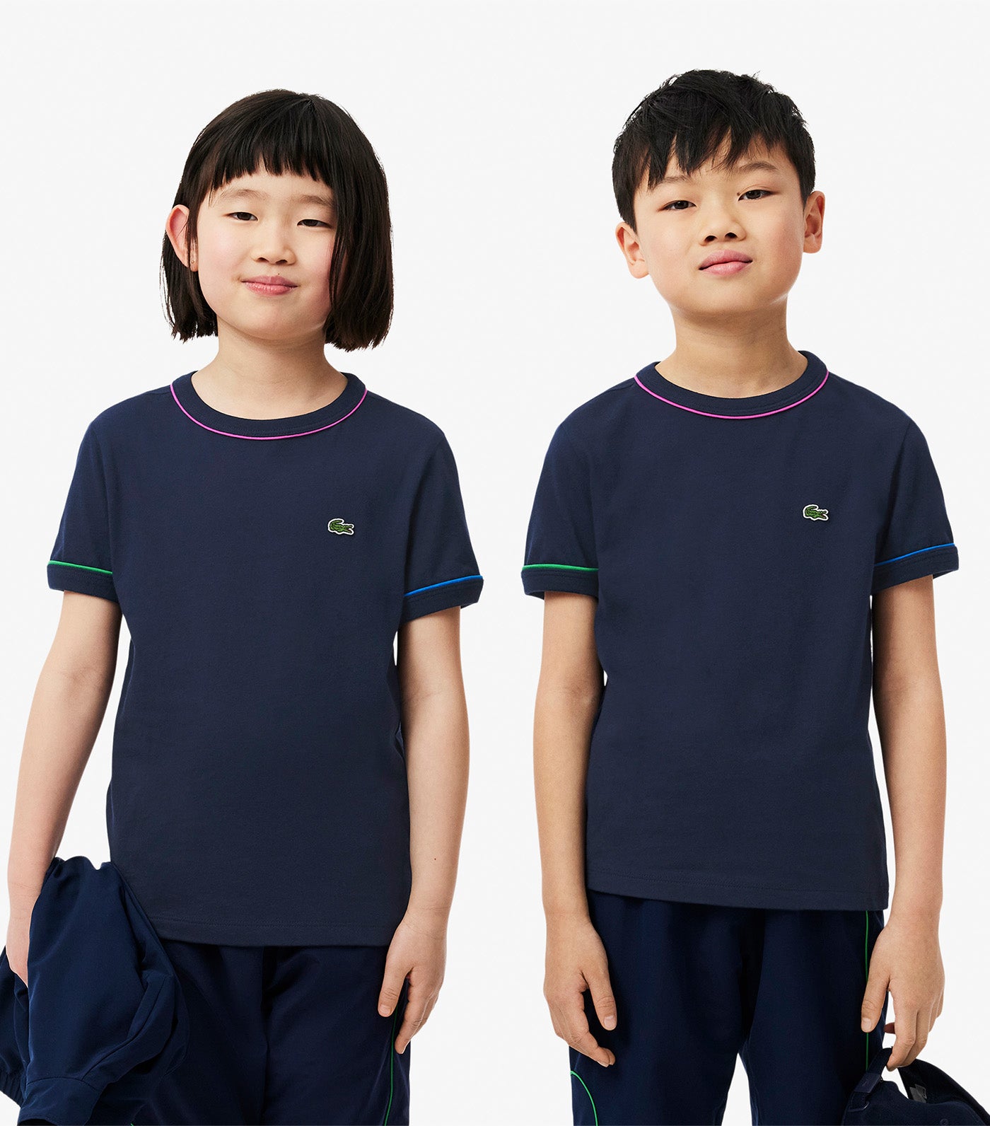 Contrast Trim Cotton T-Shirt