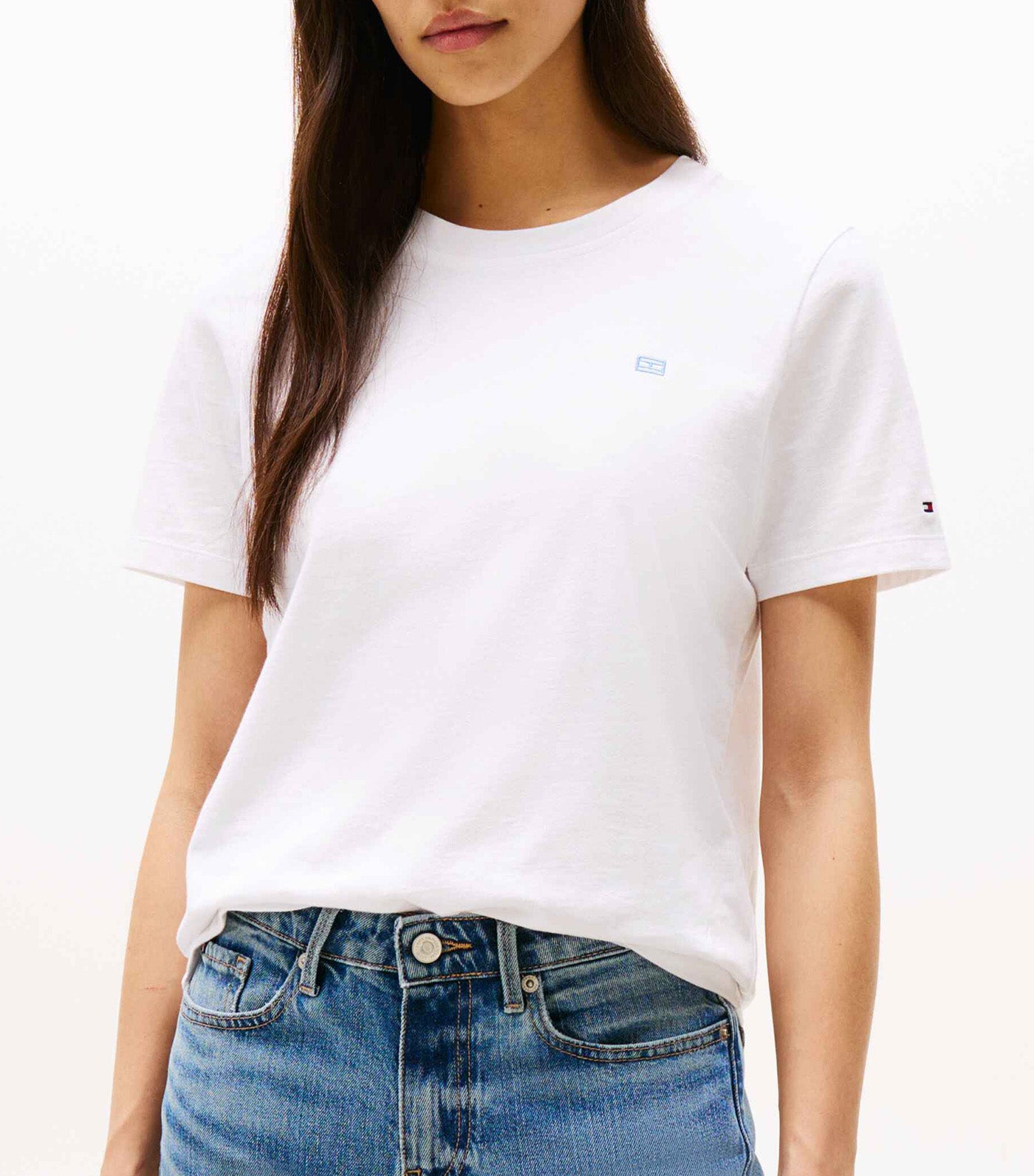 Women's Regular Contrast Flag Tee