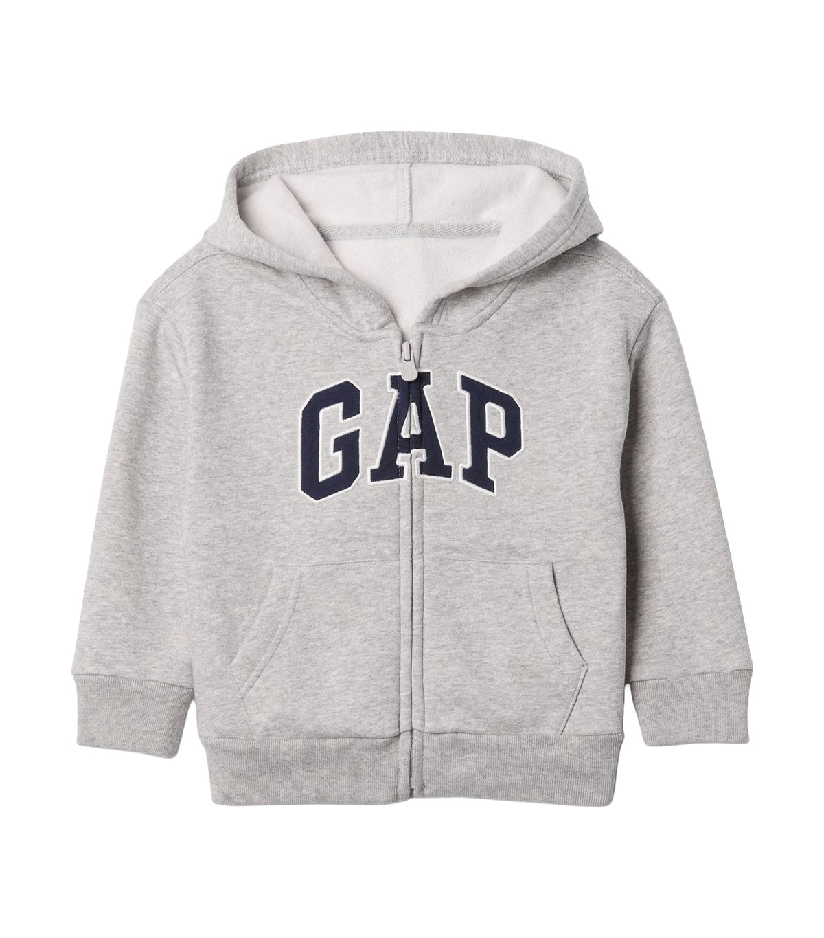 babyGap Relaxed Logo Zip Hoodie Gray/White Marl