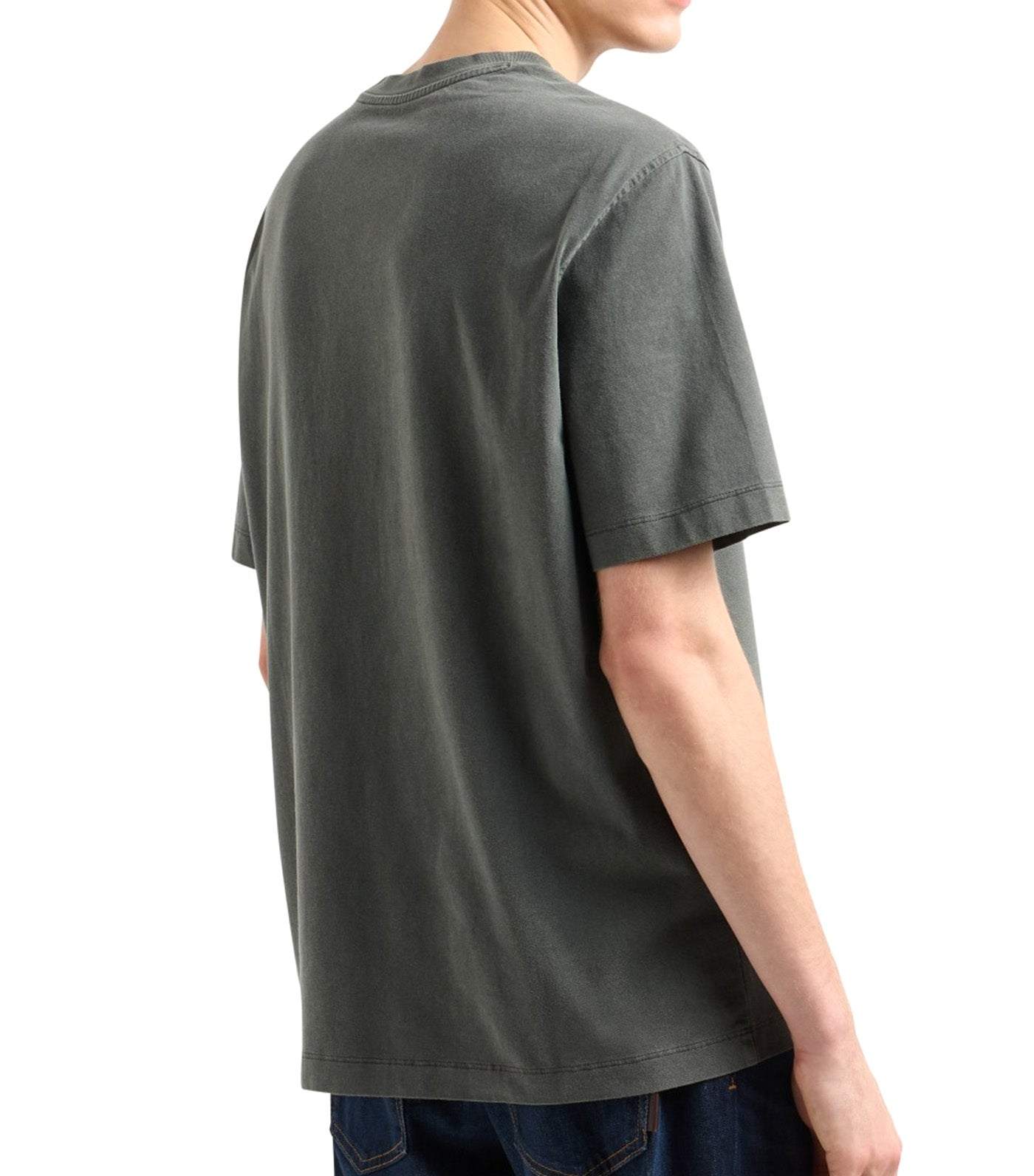 Armani Exchange Regular Fit T-Shirt in Used Cotton Black Ink 