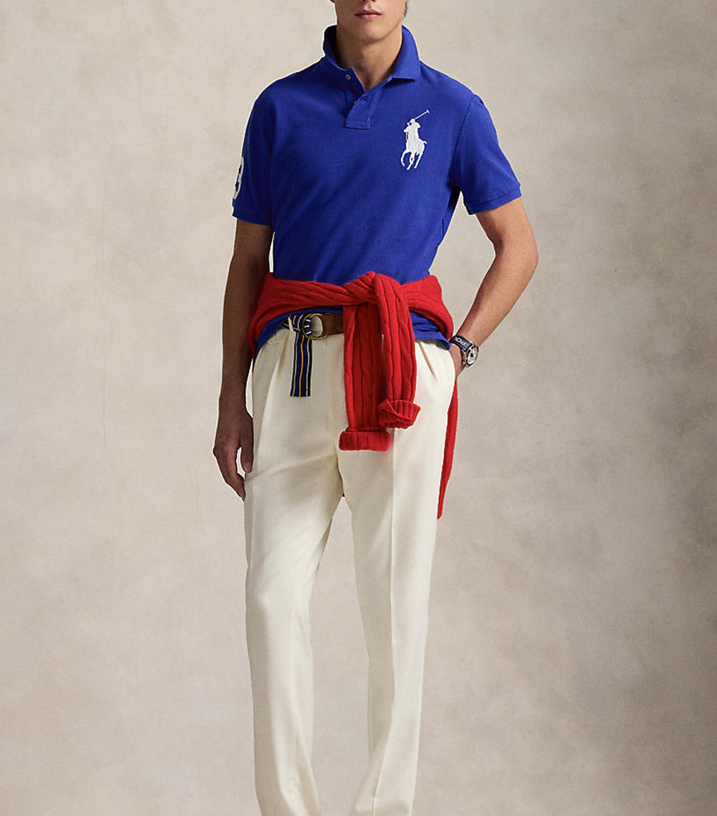 Big Pony Mesh Polo Shirt Cruise Royal