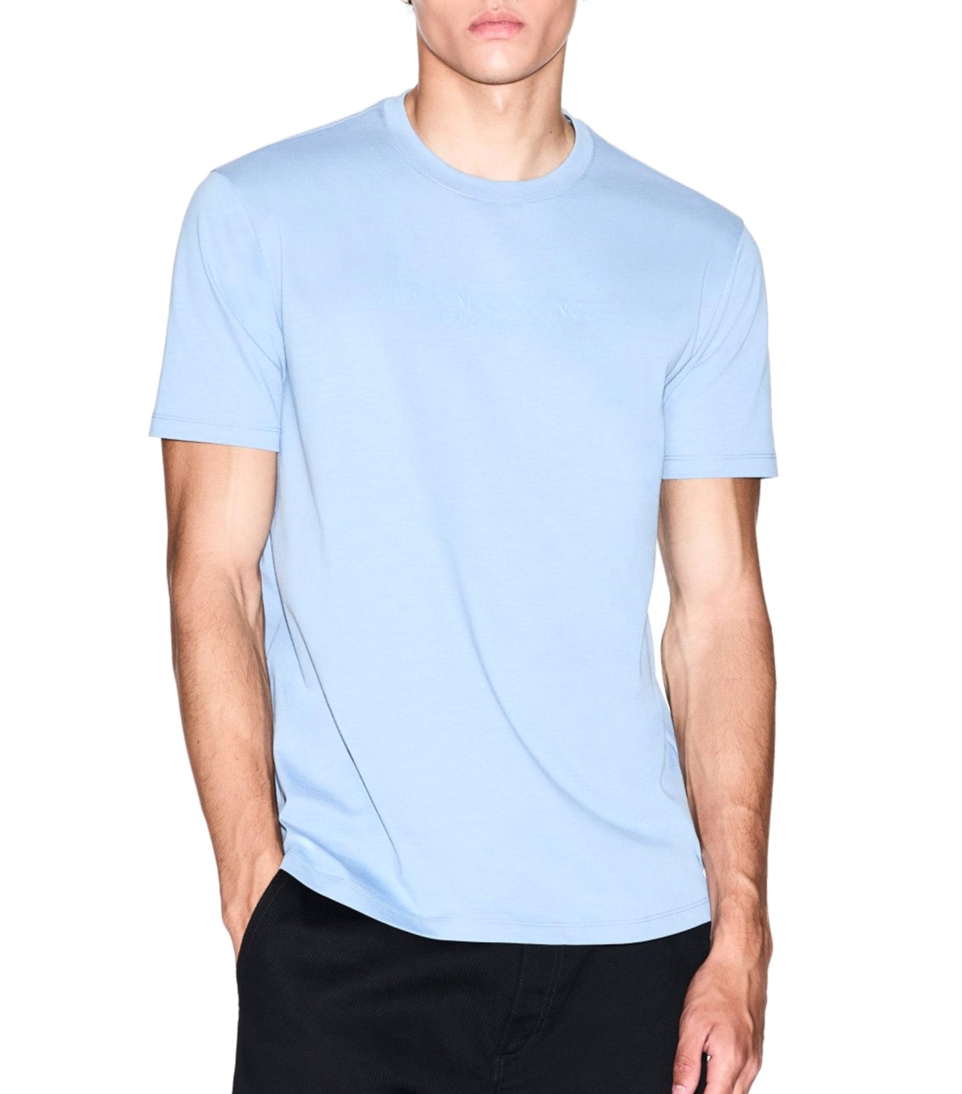 Regular Fit T-Shirt with Logo Faded Denim