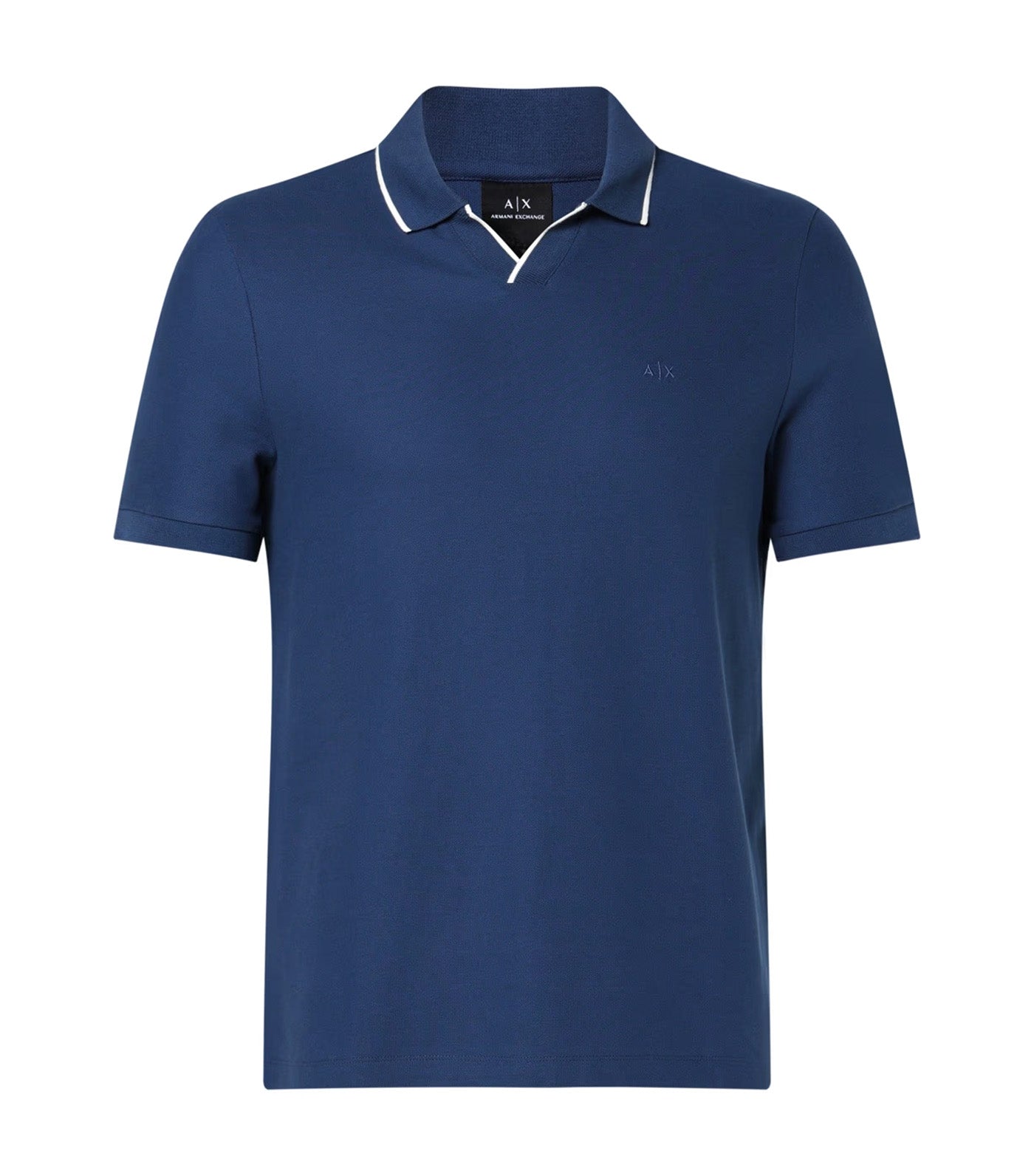 Polo Shirt with Contrasting Profiles Estate Blue