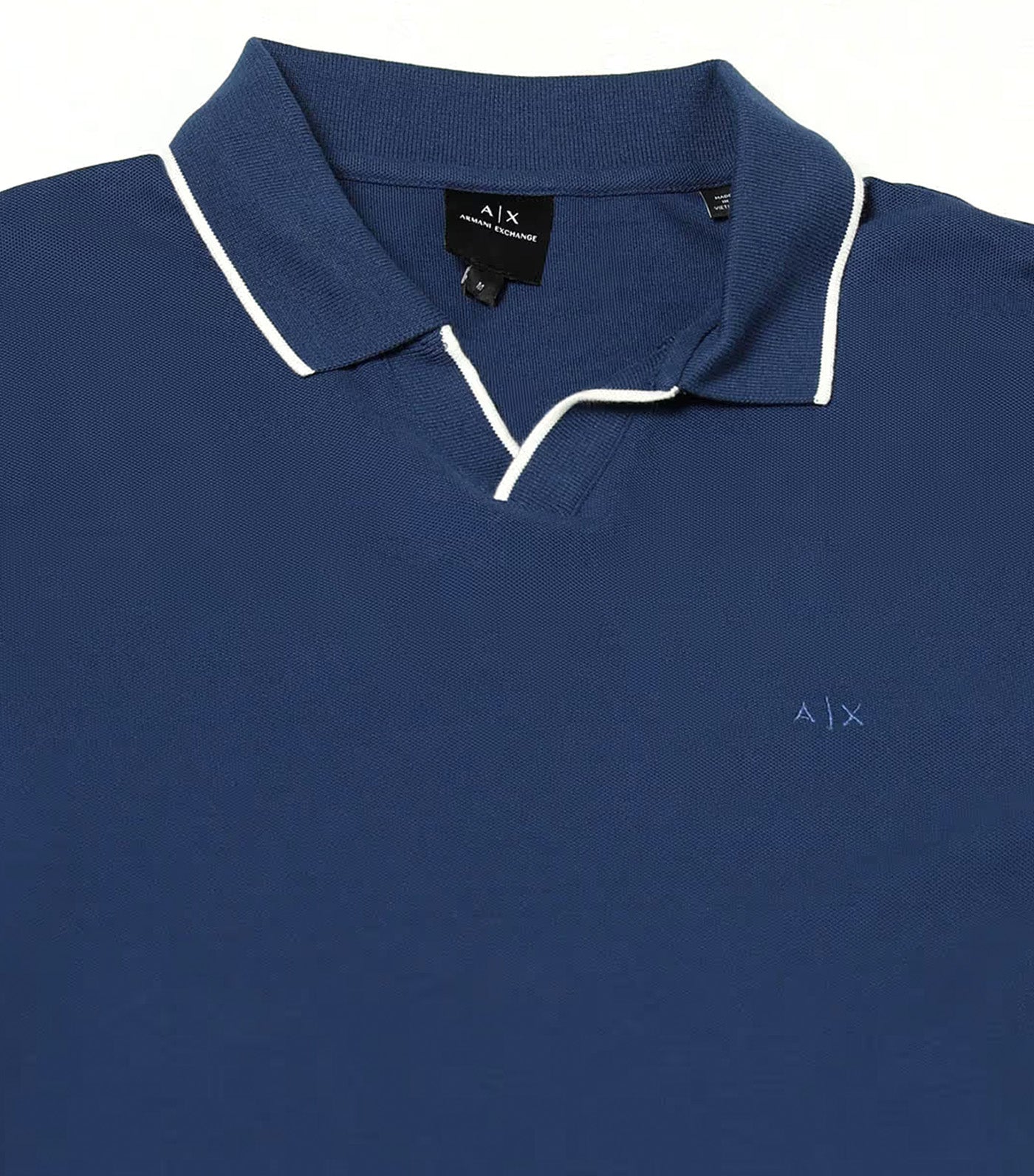 Polo Shirt with Contrasting Profiles Estate Blue