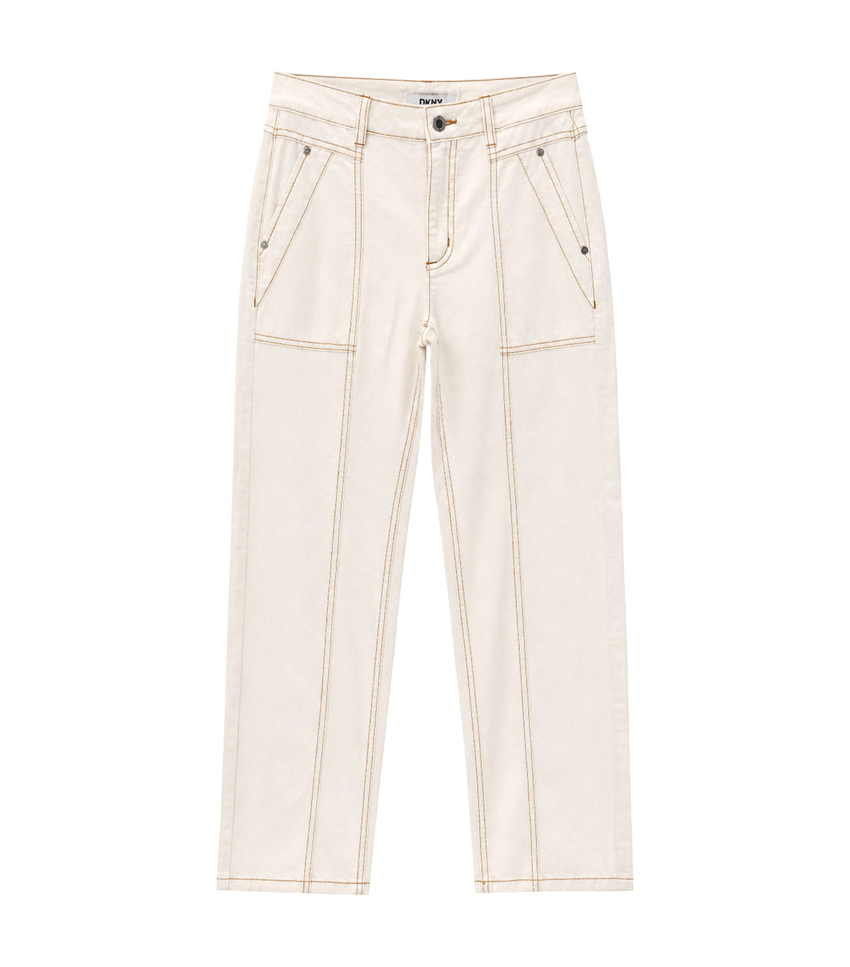 Contrast Stitch Denim Pant Ecru