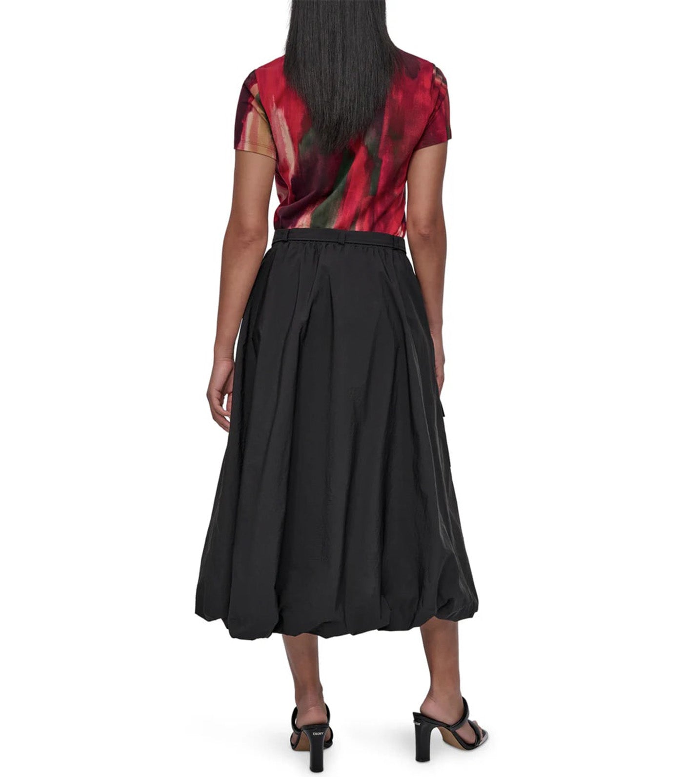 Rumpled Tech Cargo Skirt Black