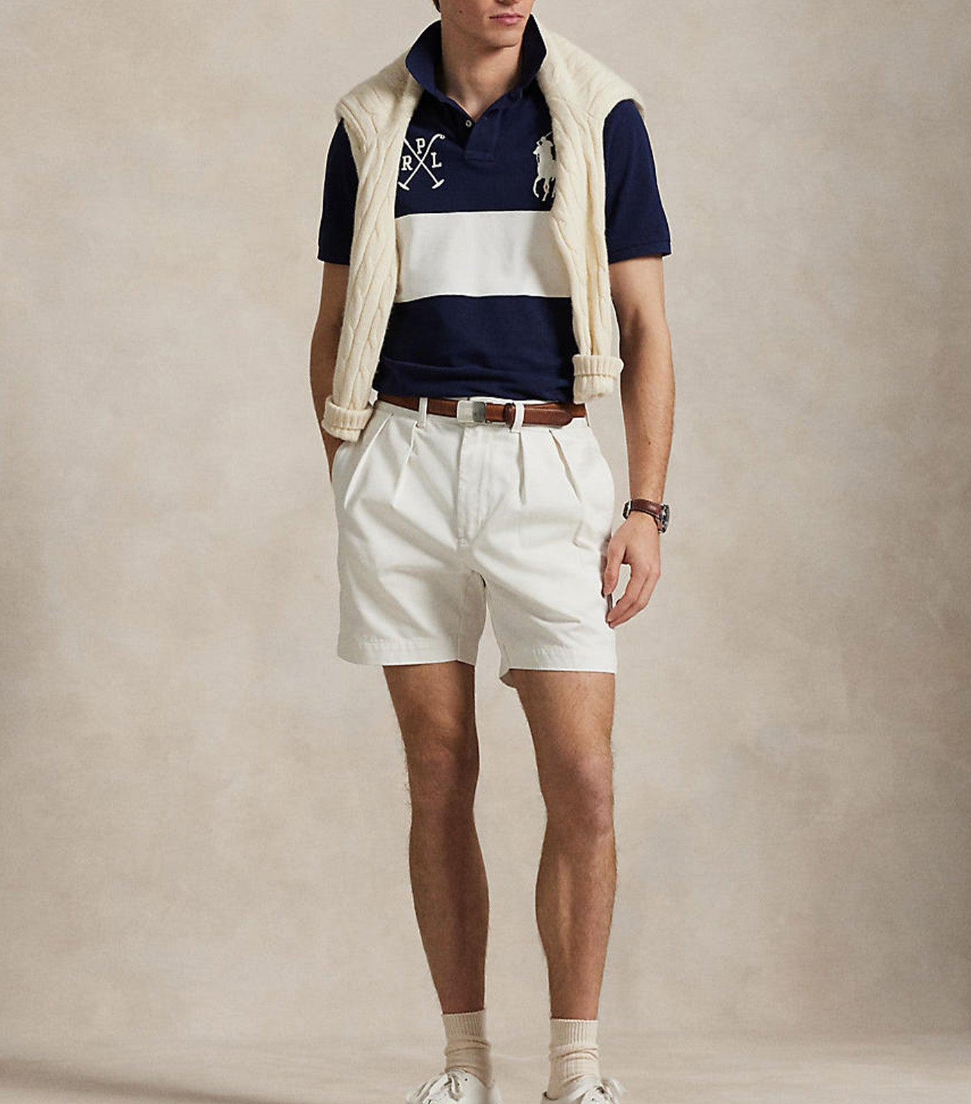 Custom Slim Fit Big Pony Mesh Polo Shirt