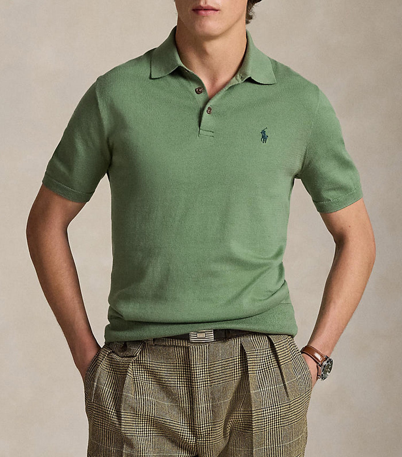 Cotton Polo-Collar Jumper
