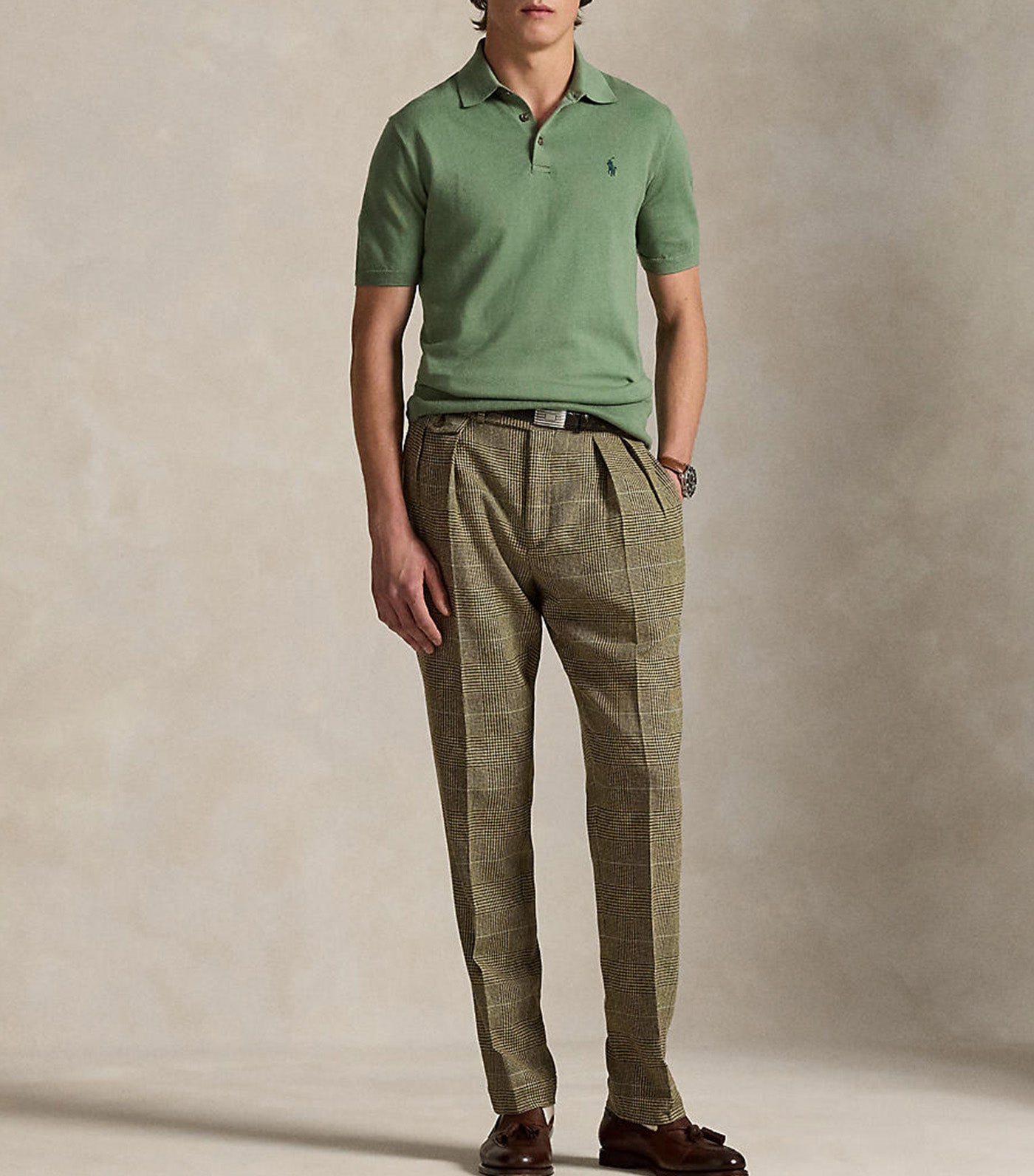 Cotton Polo-Collar Jumper