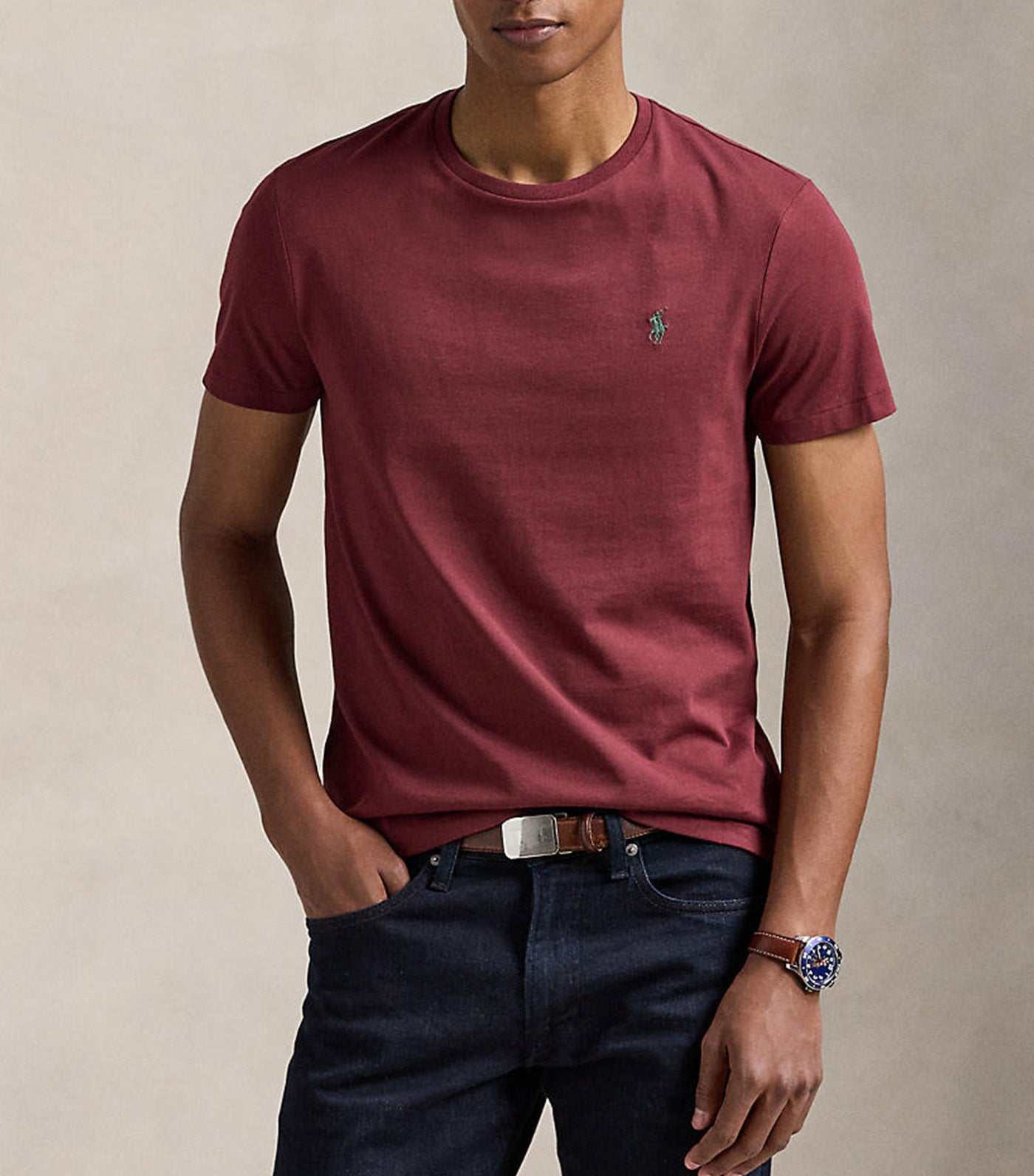 Custom Slim Fit Jersey Crewneck T-Shirt