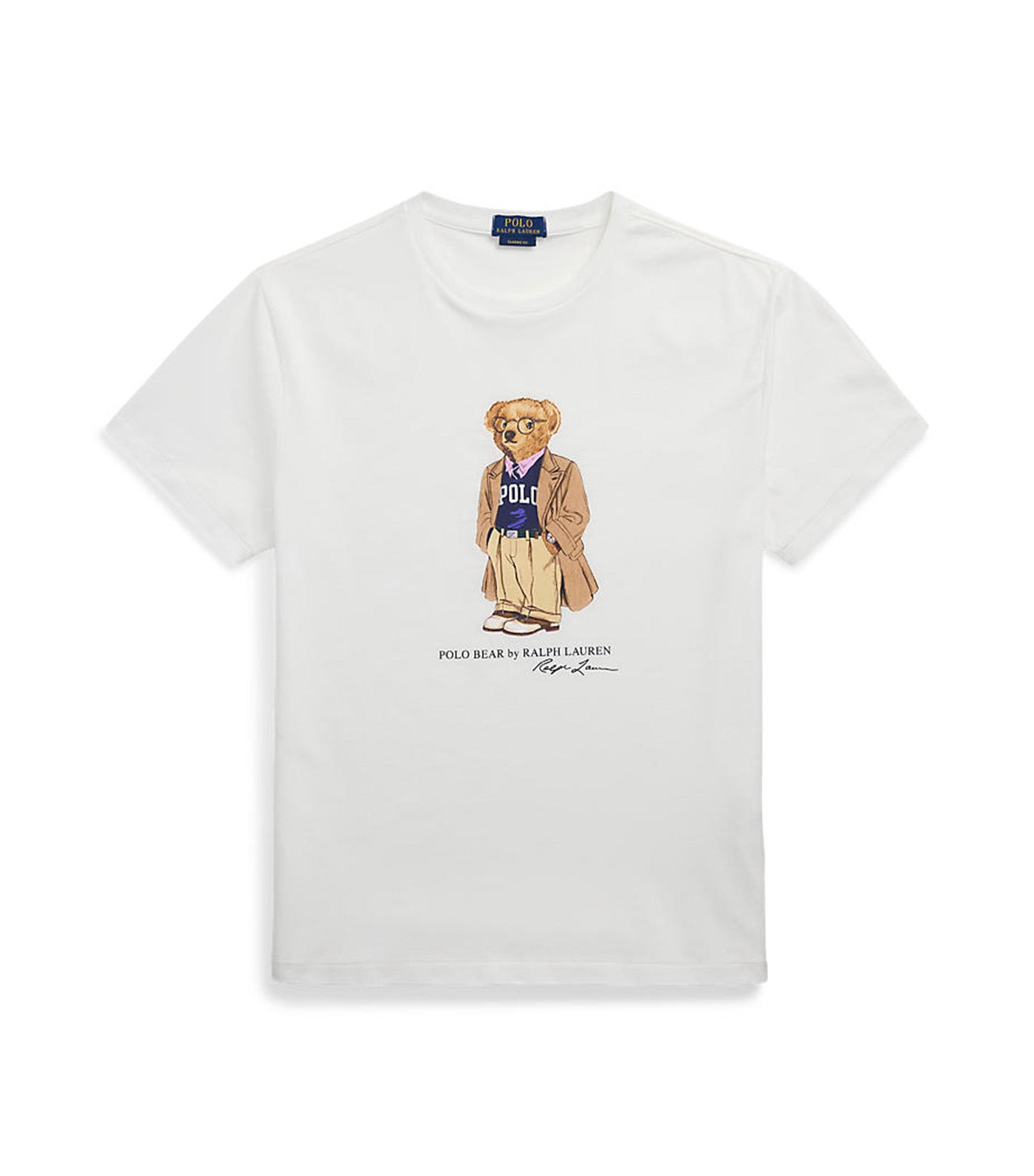 Custom Slim Fit Polo Bear Jersey T-Shirt White