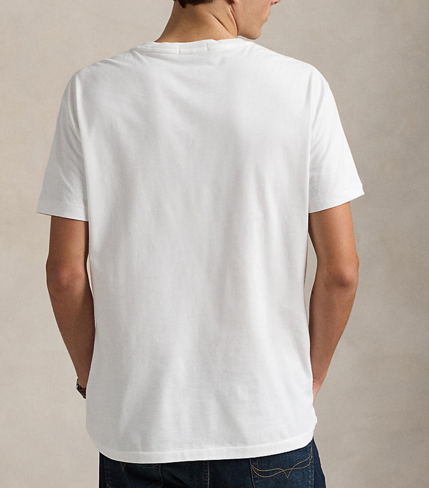 Custom Slim Fit Polo Bear Jersey T-Shirt White