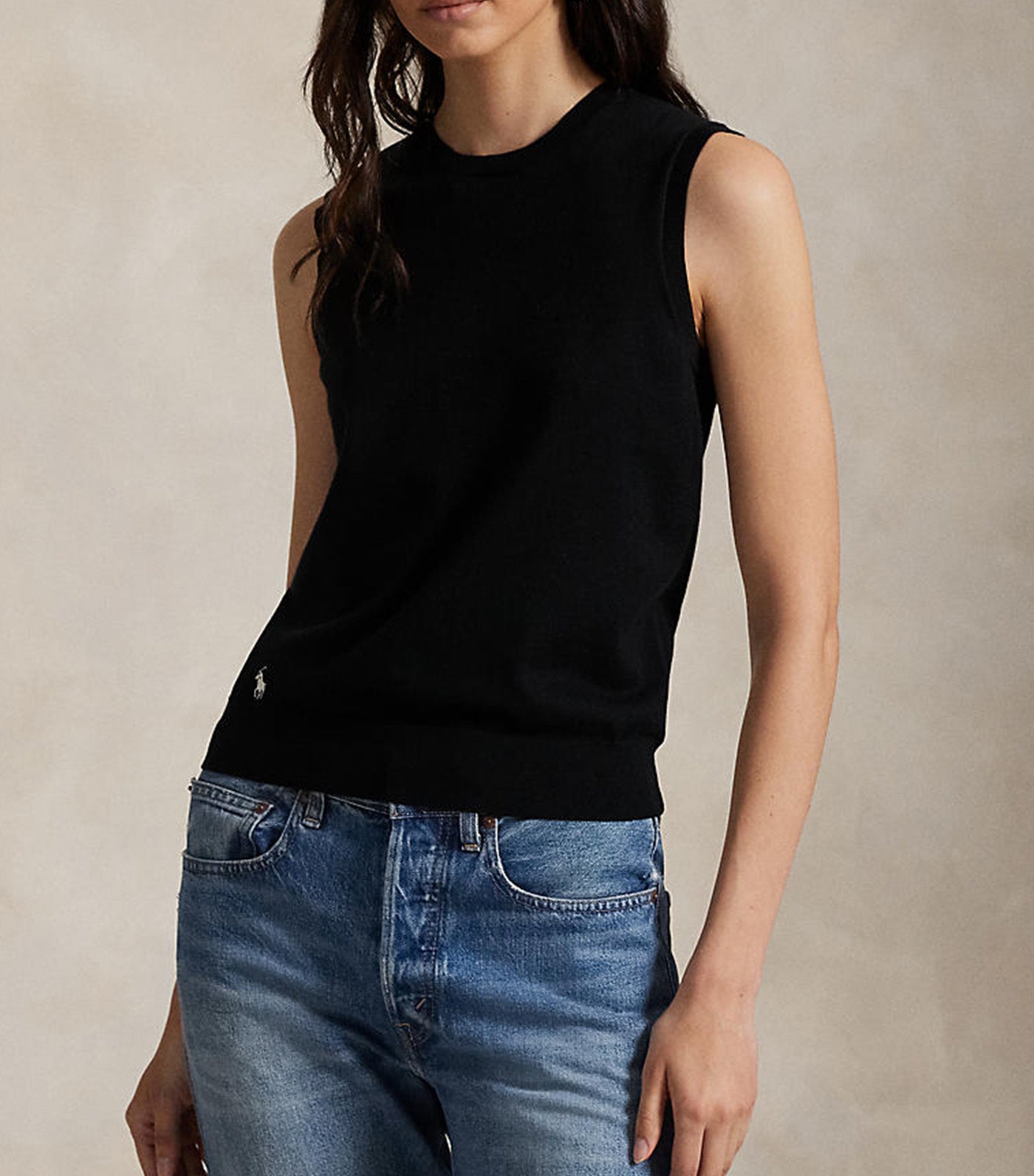 Sleeveless Crewneck Sweater