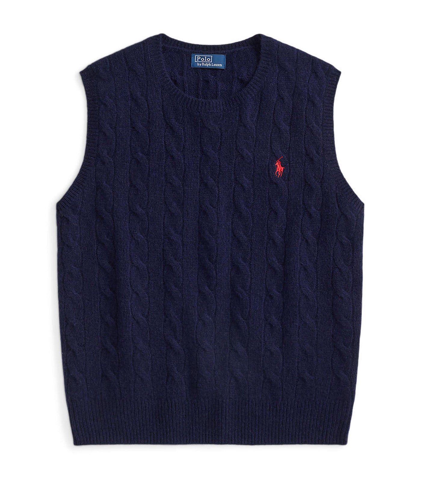 Cable Knit Sweater Vest Blue