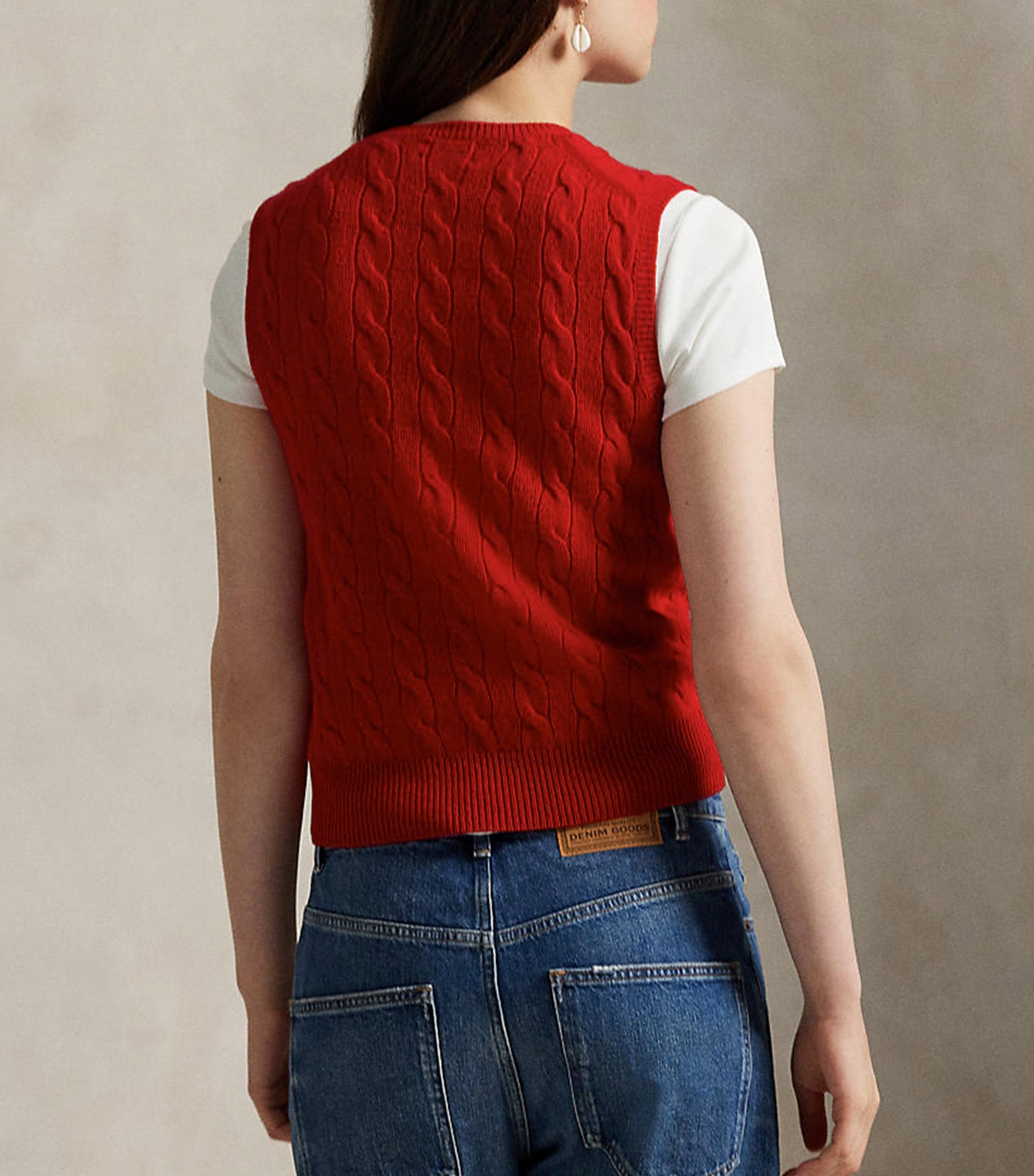Cashmere Sweater Vest Red