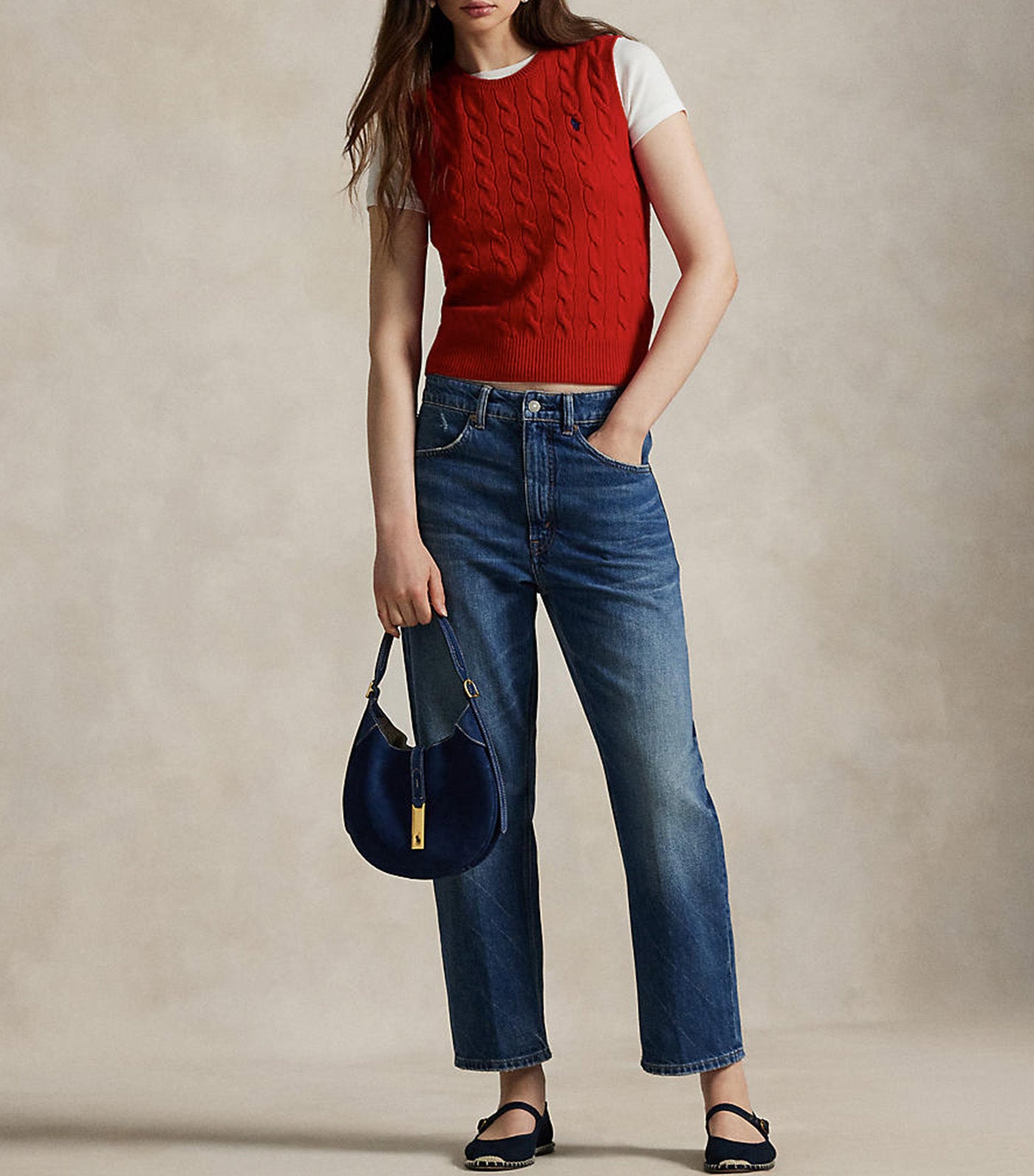 Cashmere Sweater Vest Red