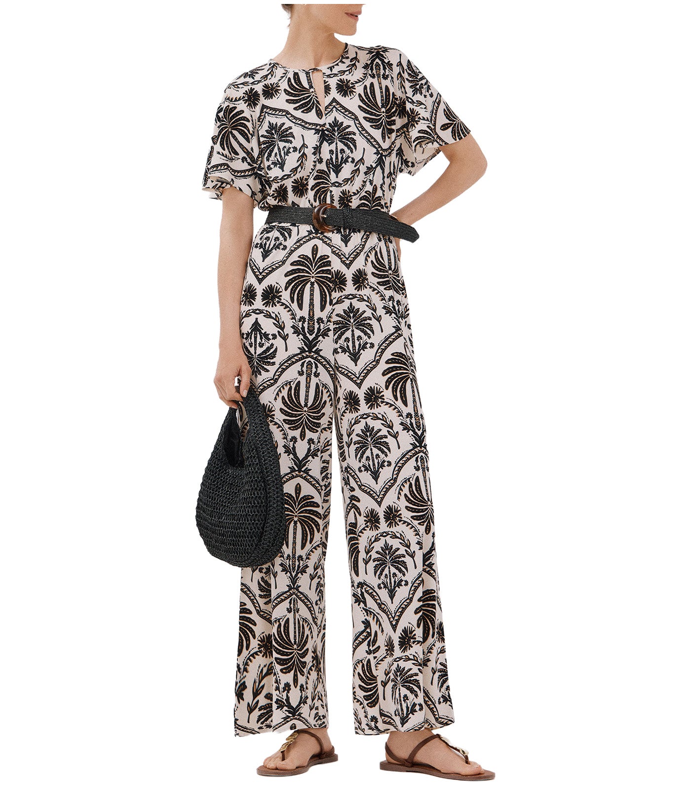 Printed Jumpsuit White