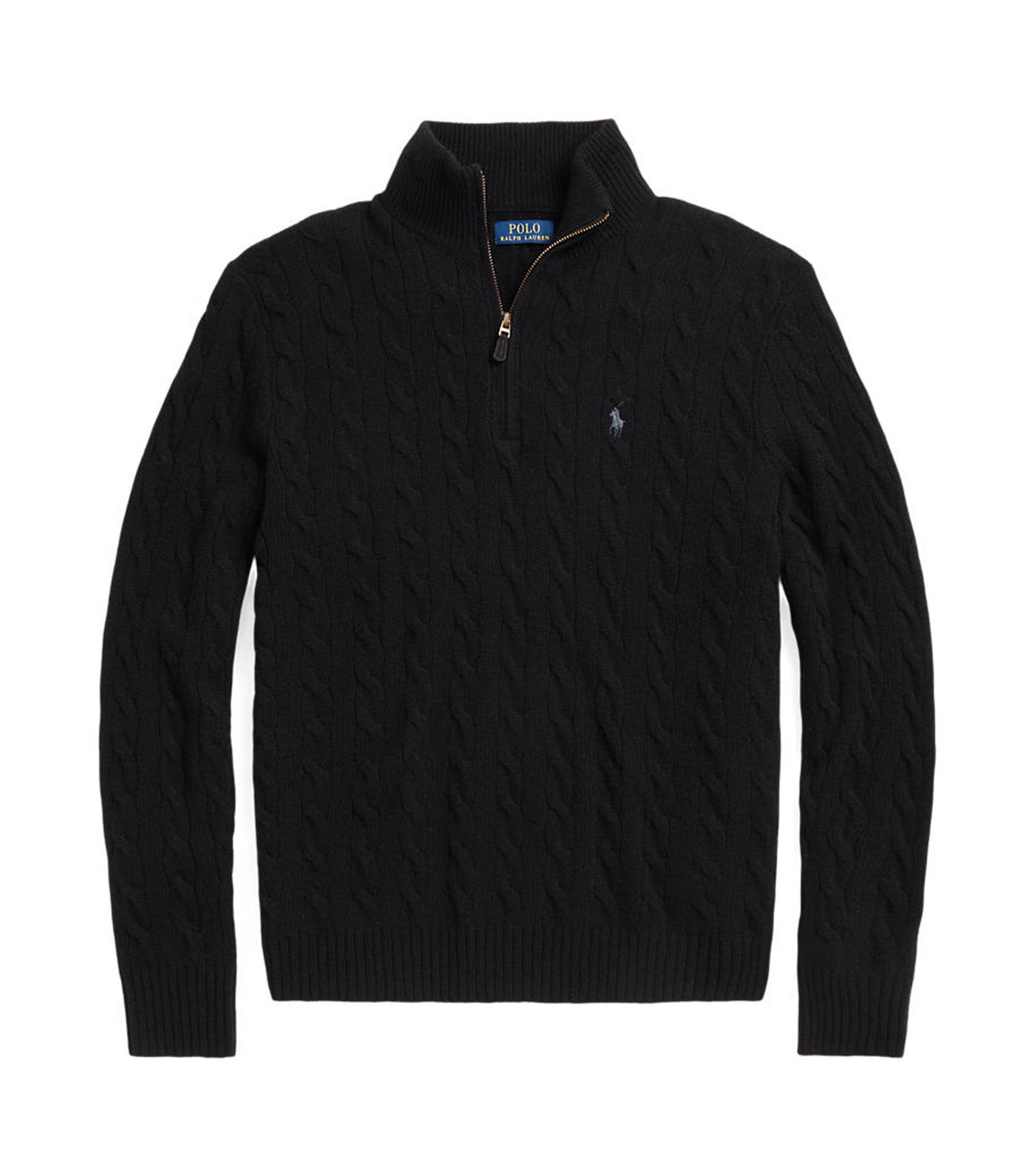 Cable-Knit Wool-Cashmere Sweater Black