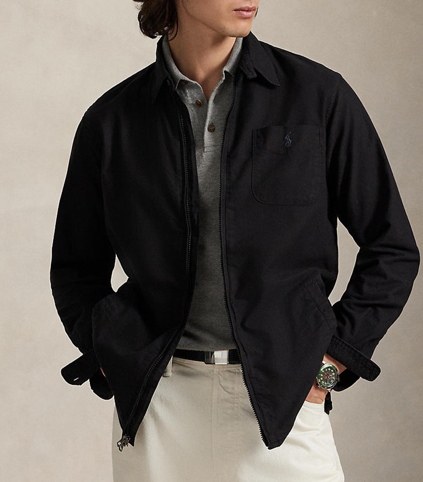 Garment-Dyed Oxford Overshirt