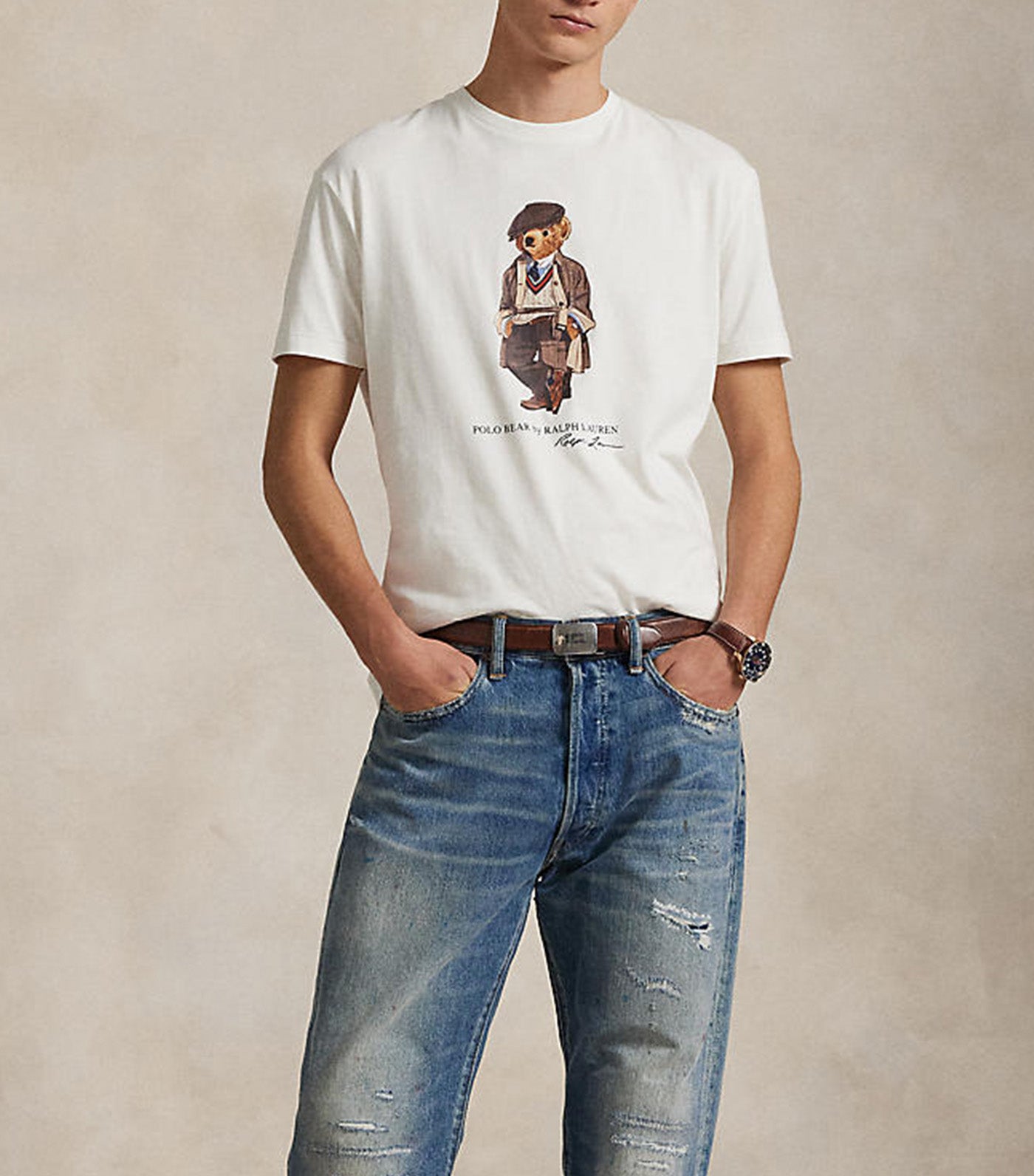 Custom Slim Fit Polo Bear Jersey Tee