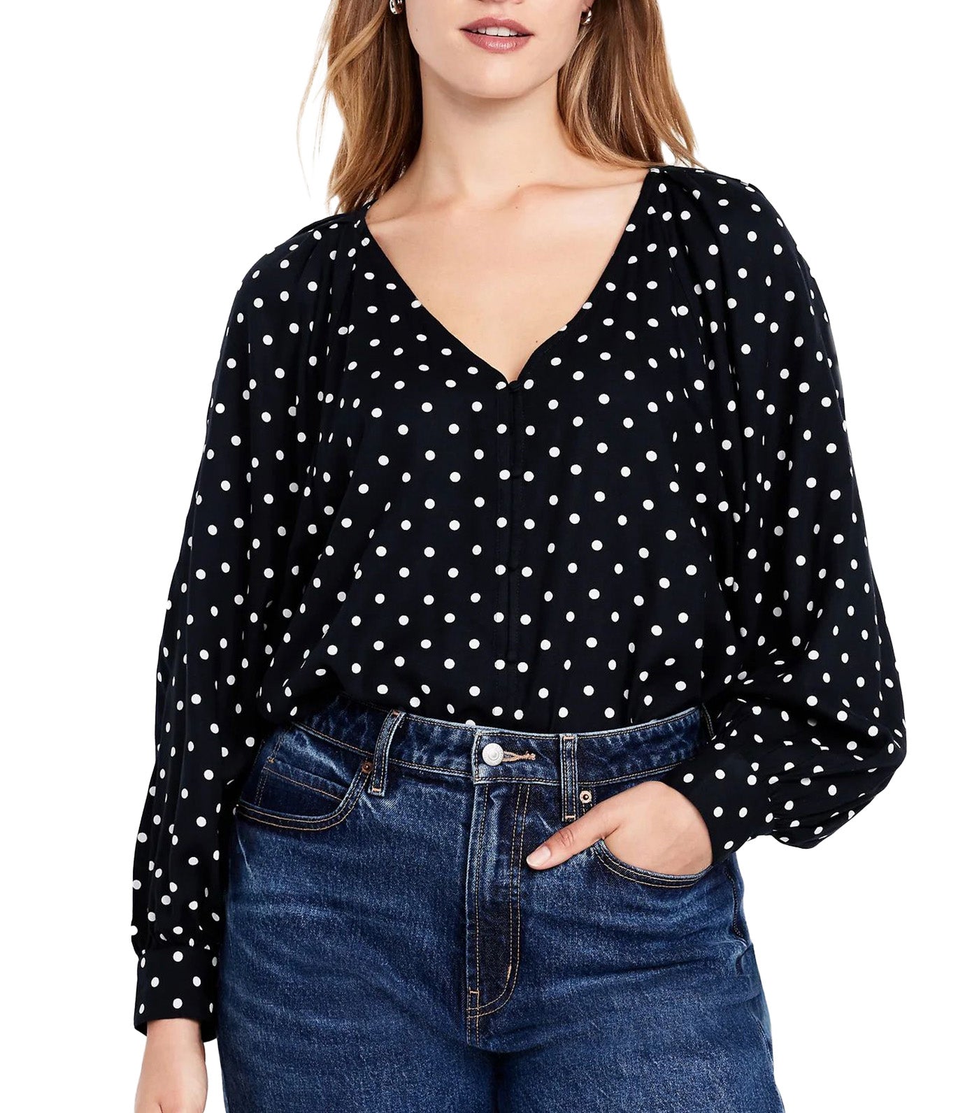 Crepe Button-Down Top