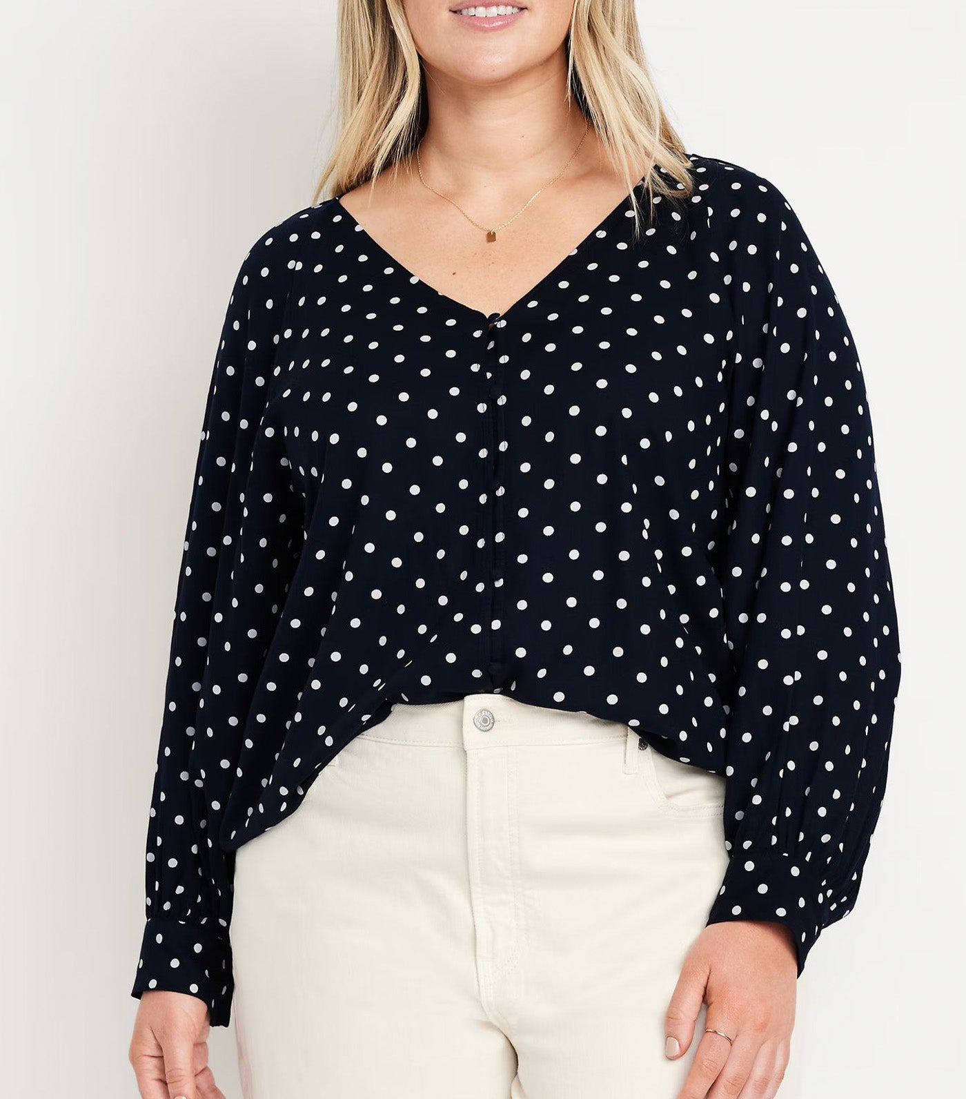 Crepe Button-Down Top