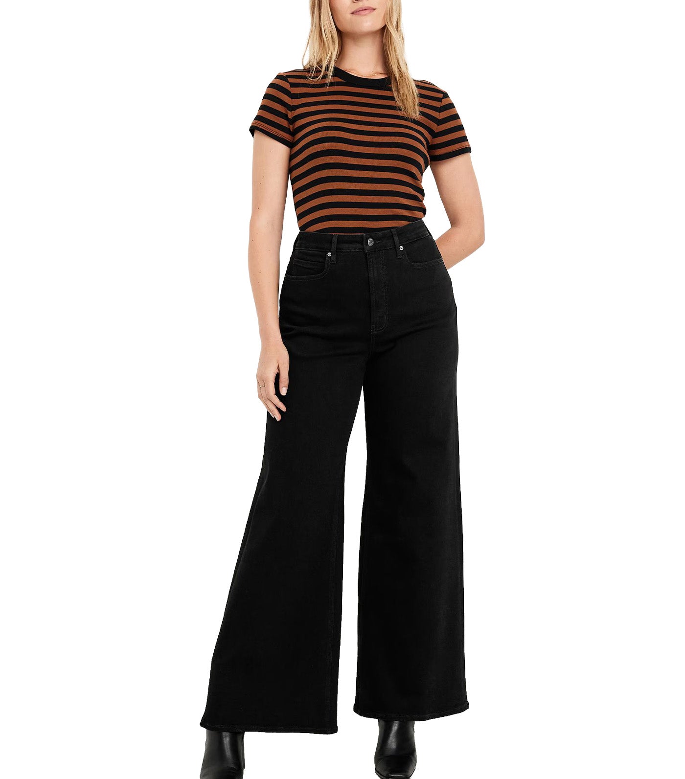 Extra High-Waisted Super Wide-Leg Jeans Black Jack