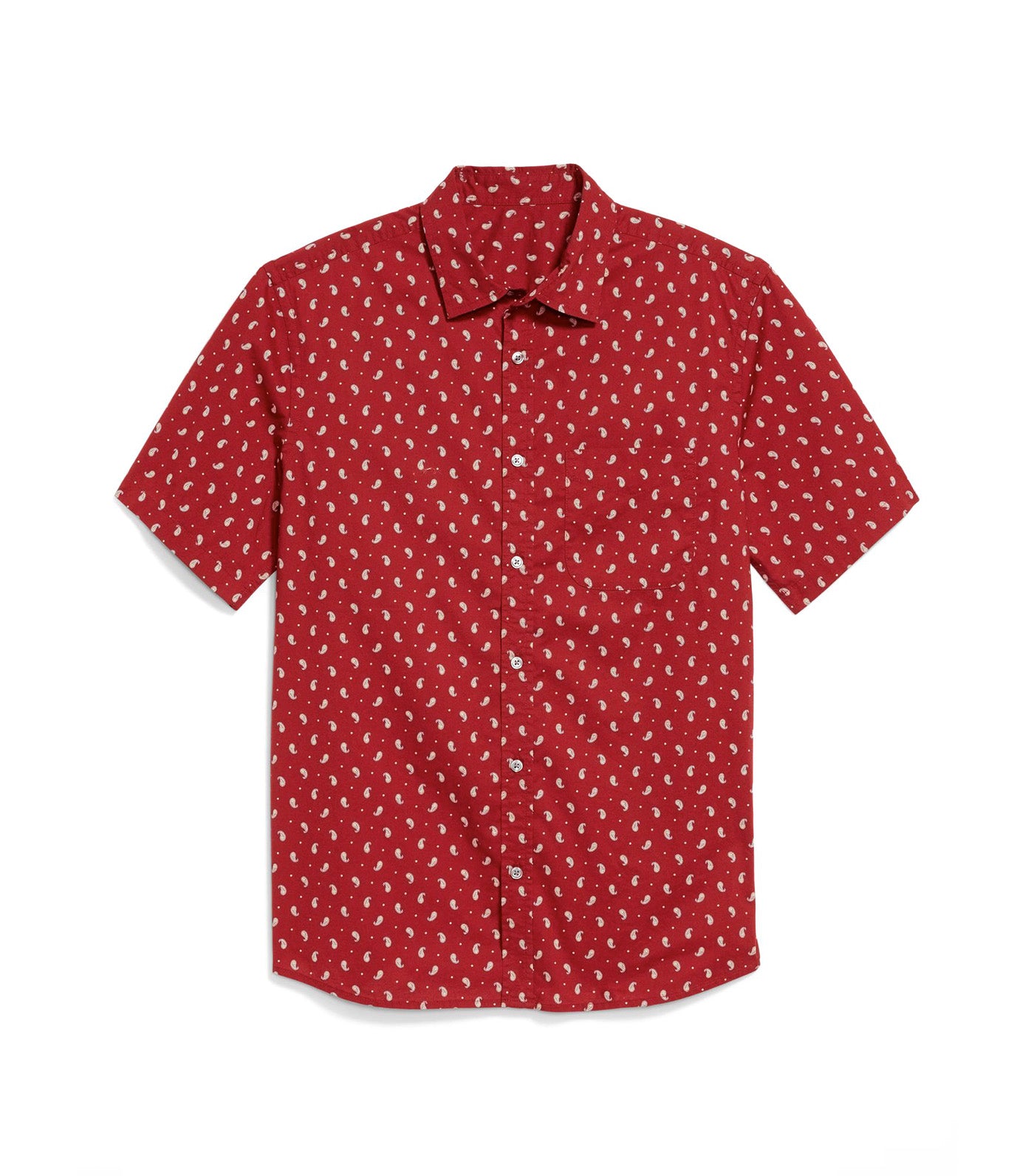 Old Navy Classic Fit Printed Everyday Shirt Red Paisley