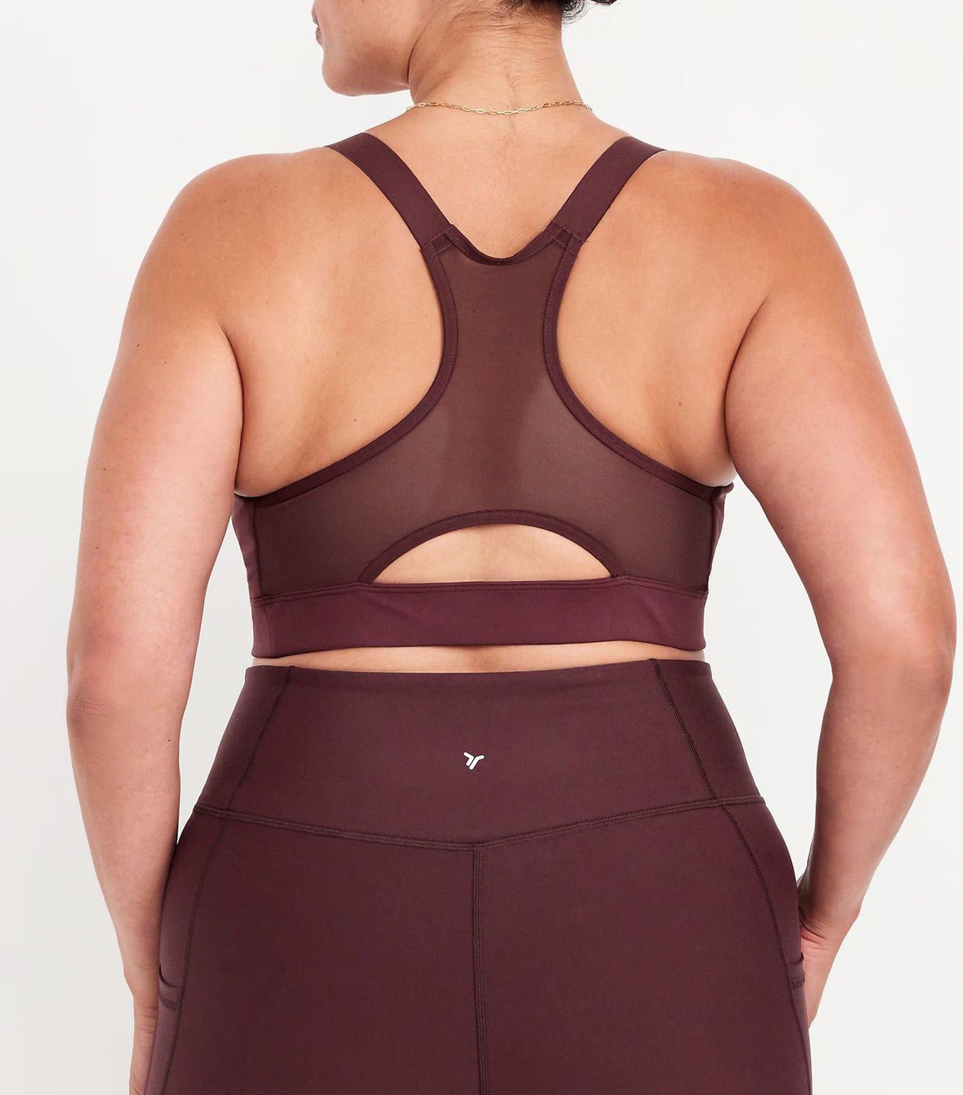 Old Navy Medium Support PowerSoft Sports Bra Dark Sepia