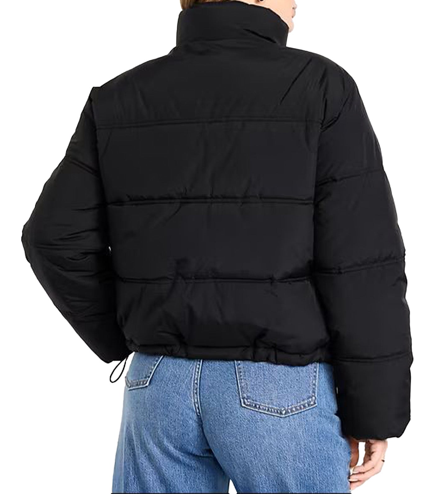 Old Navy Water-Resistant Nylon Puffer Jacket Black Jack