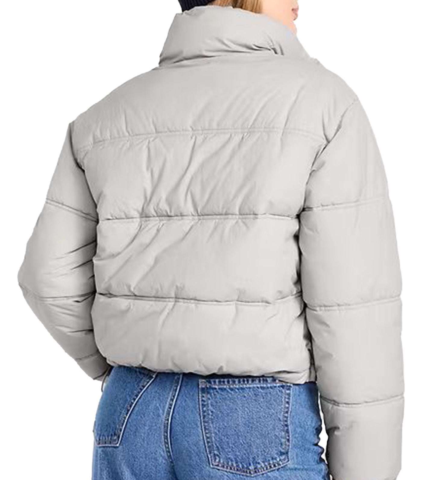 Old Navy Water-Resistant Nylon Puffer Jacket Polished Concrete