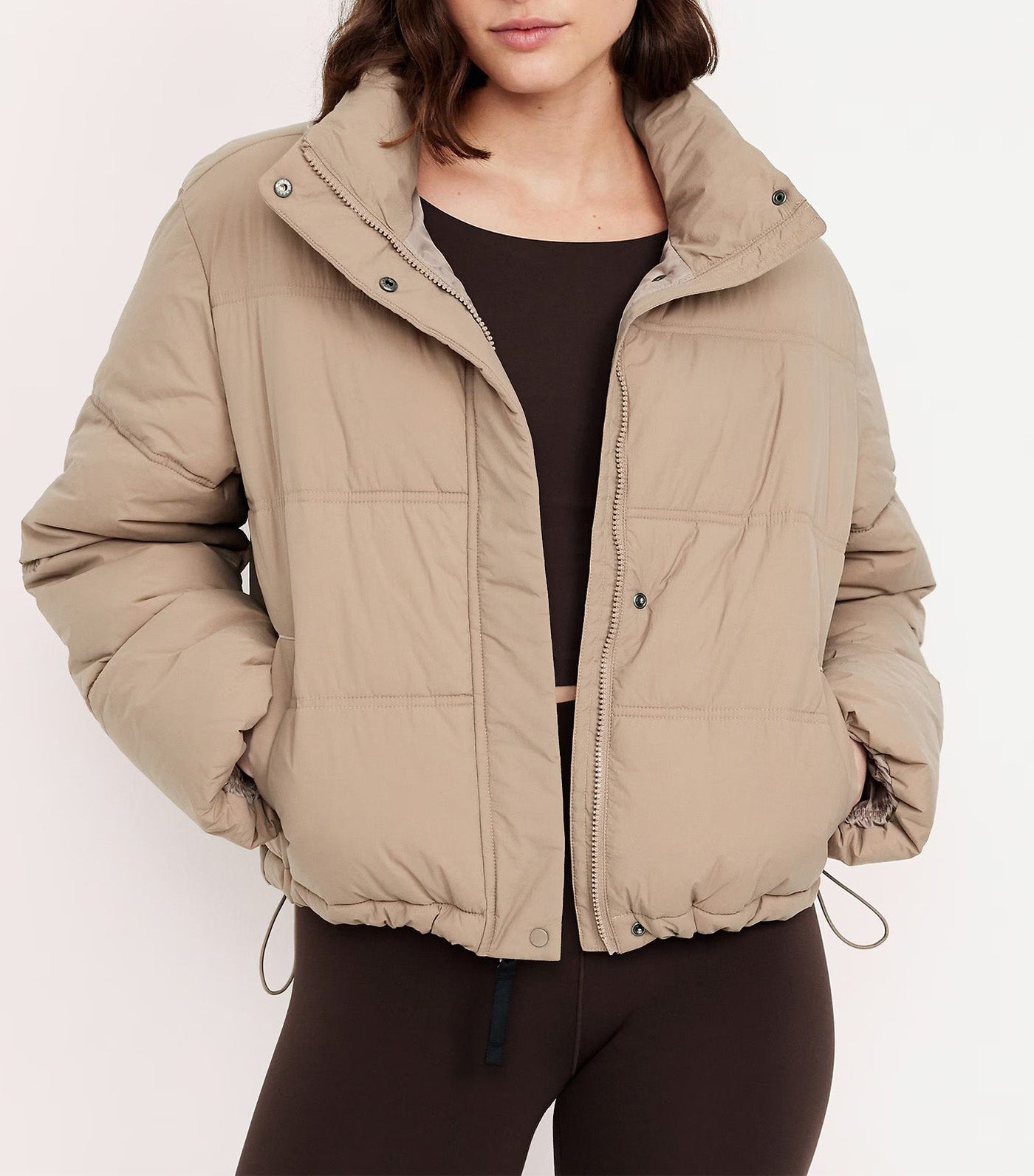 Nylon Puffer Jacket Salt Marsh