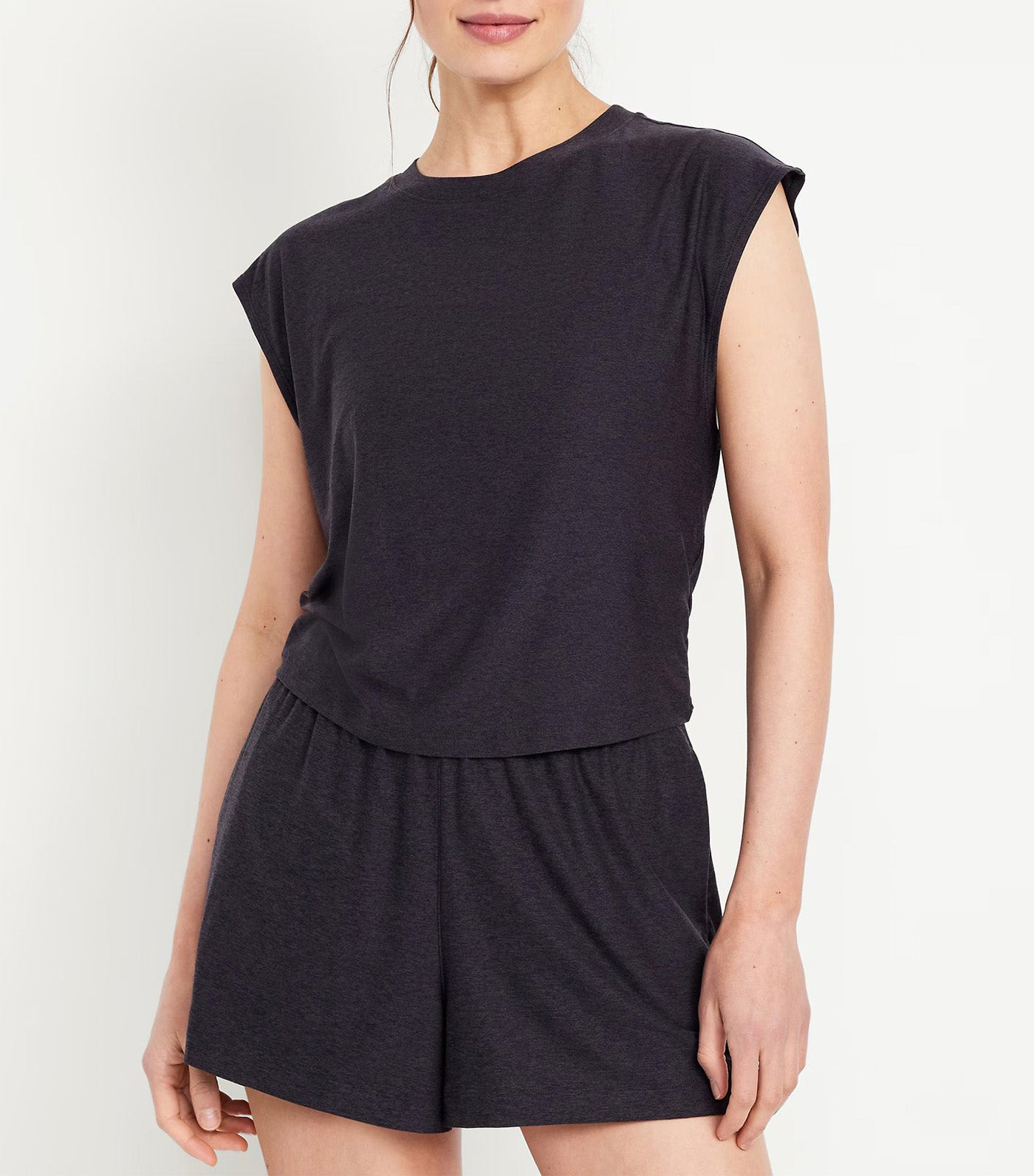 CloudMotion Split-Back Top Black Jack