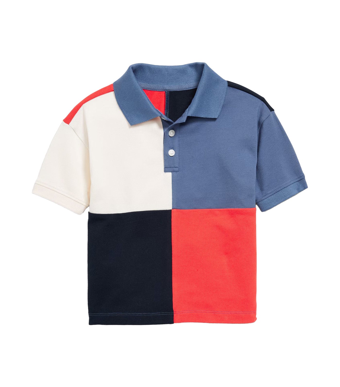 Short Sleeve Color Blocked Polo