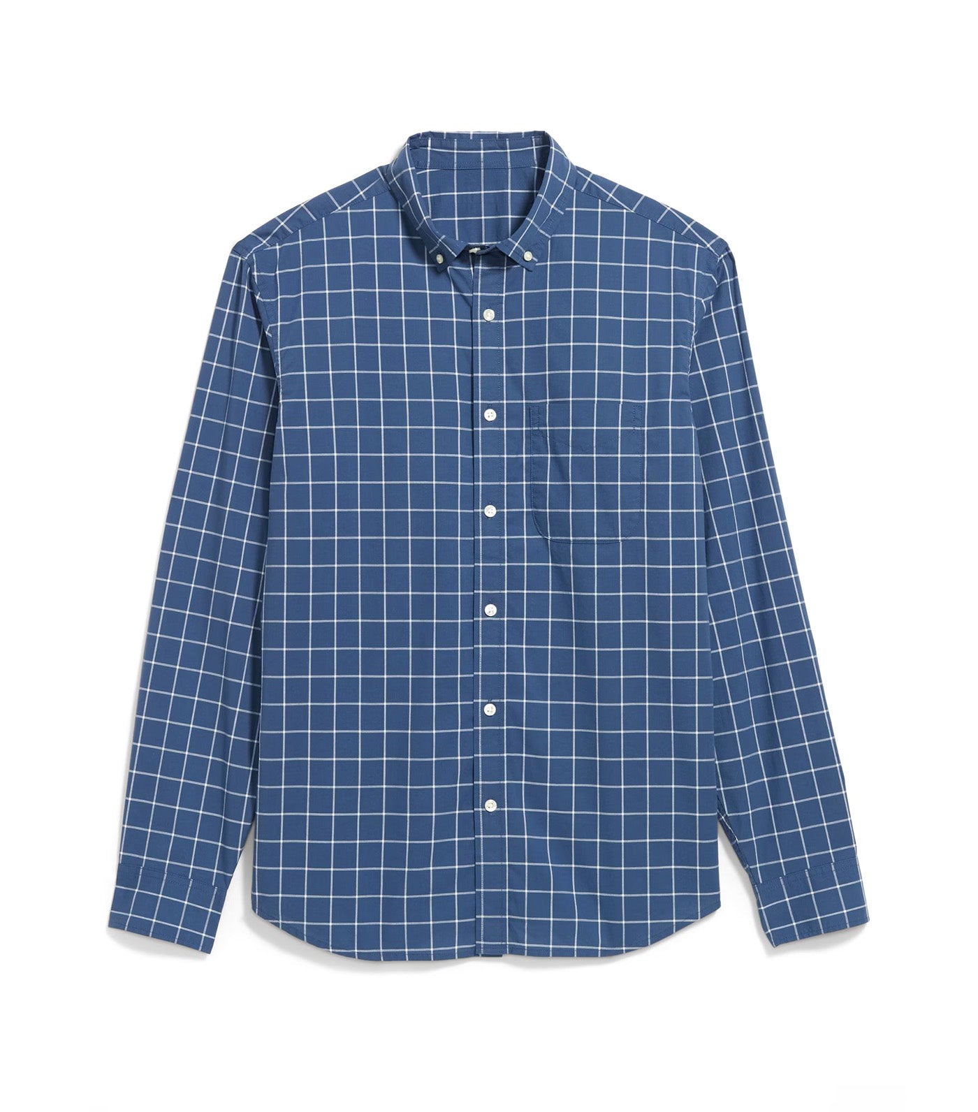 Old Navy Classic Fit Everyday Shirt Navy Windowpane