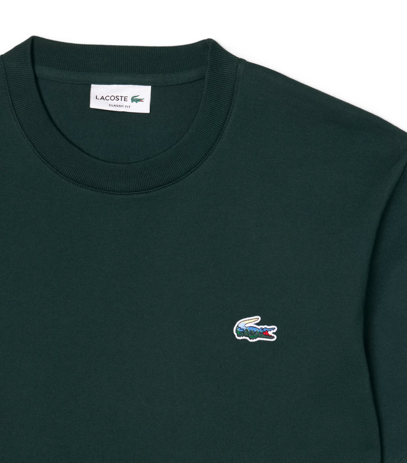 Lacoste Heavy Jersey Landscape Crocodile T-Shirt Sinople