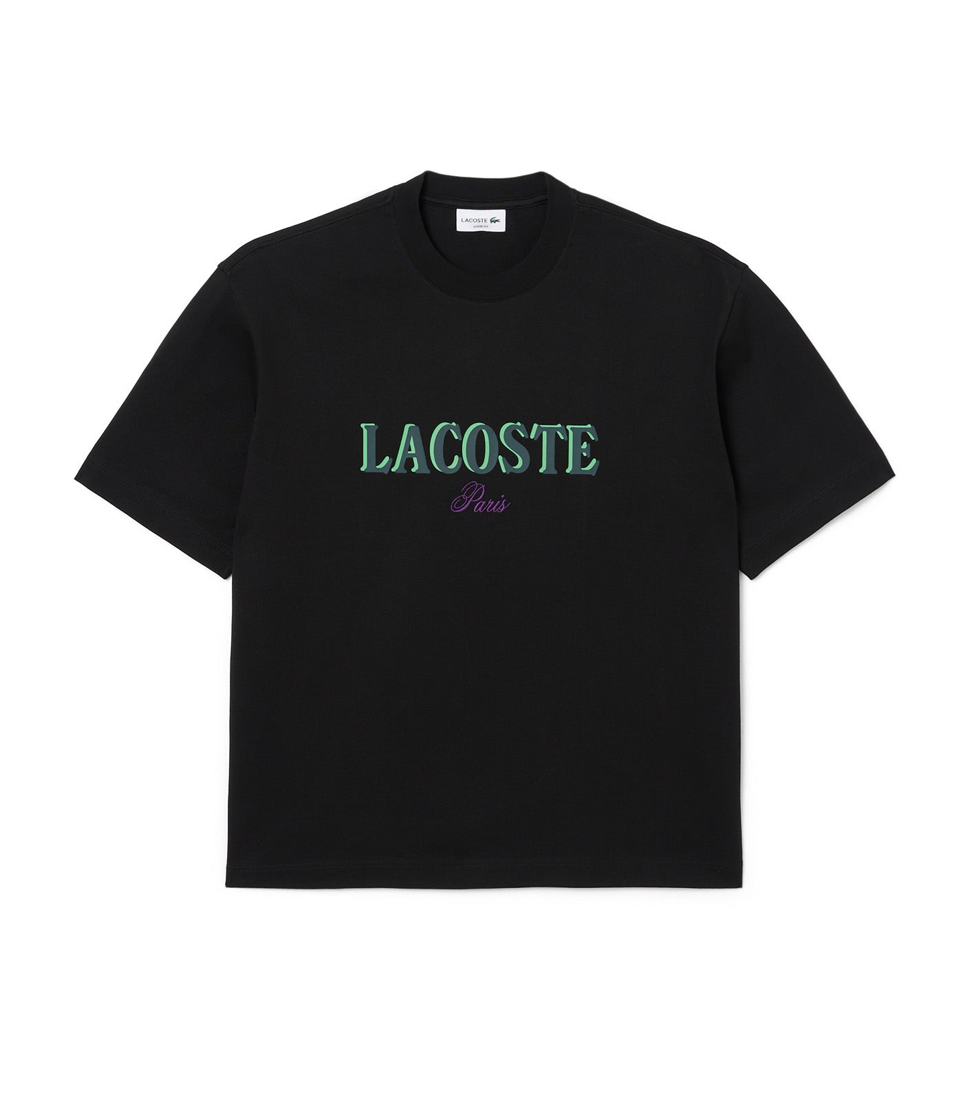 Lacoste Loose Fit Printed Jersey T-Shirt Black