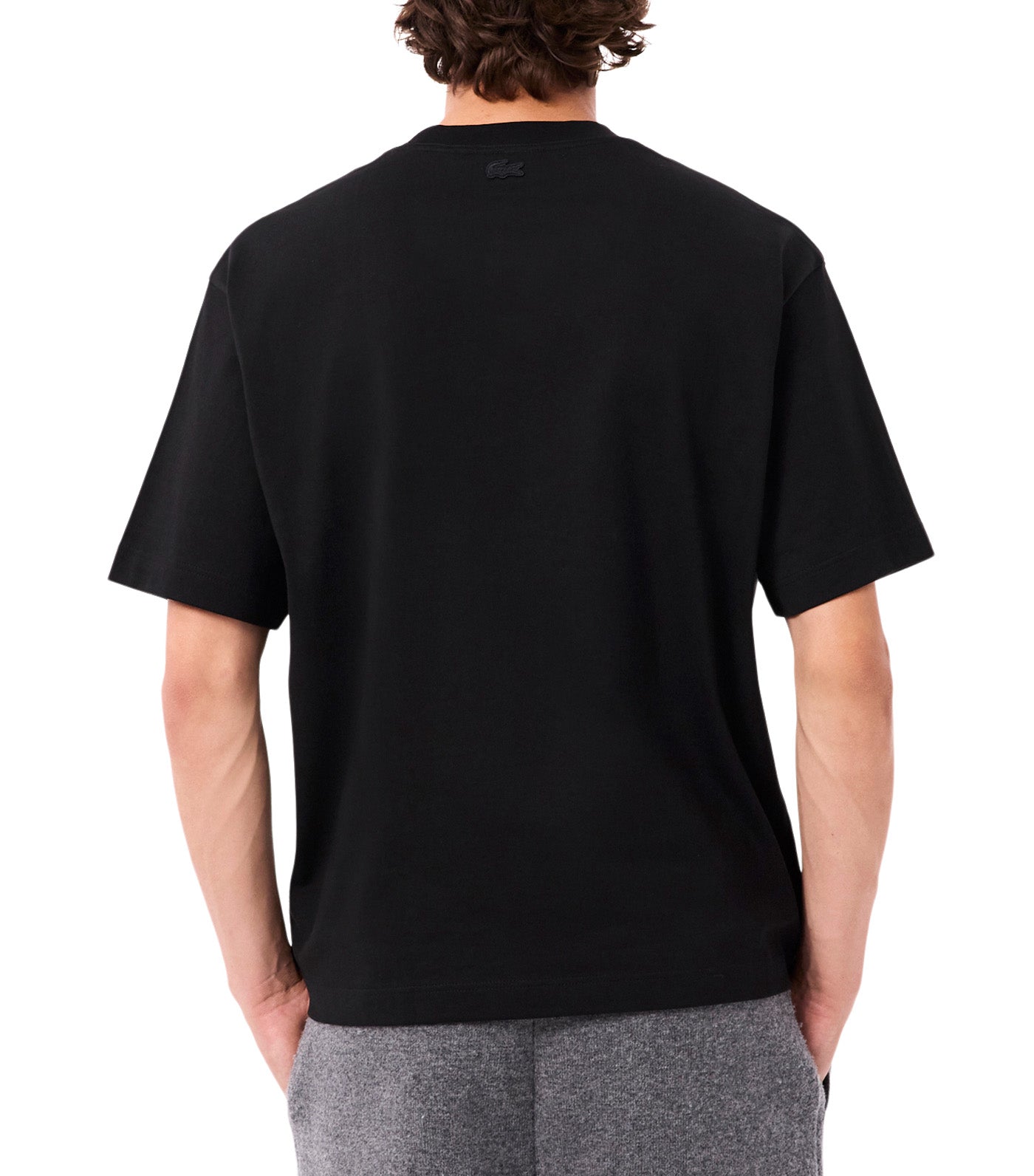 Lacoste Loose Fit Printed Jersey T-Shirt Black