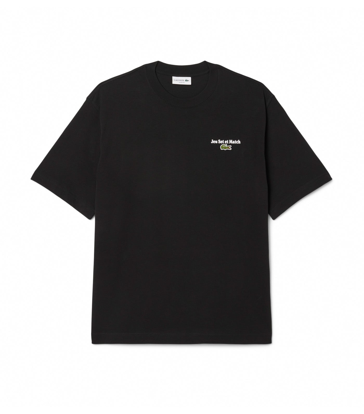 Lacoste Loose Fit Heavy Jersey Printed T-Shirt Black