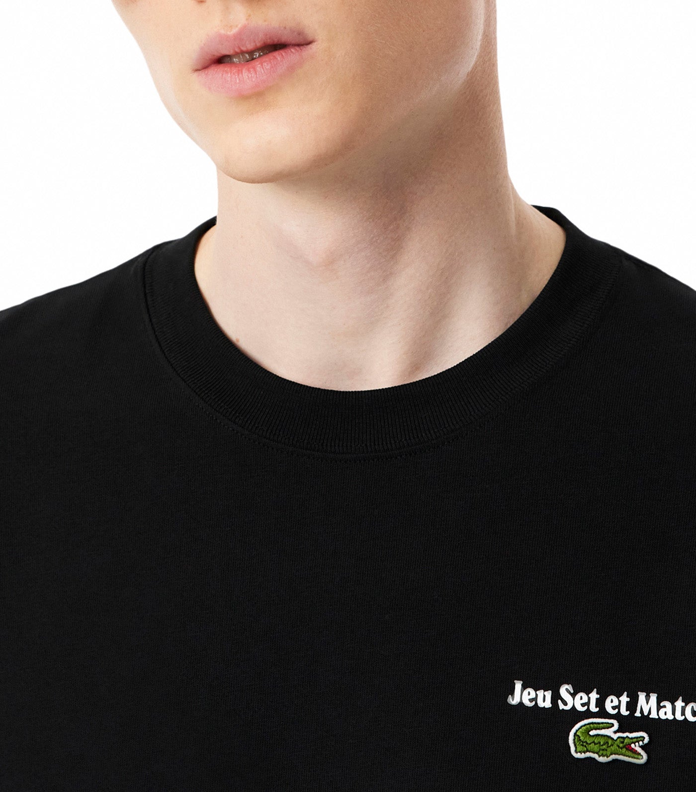 Lacoste Loose Fit Heavy Jersey Printed T-Shirt Black