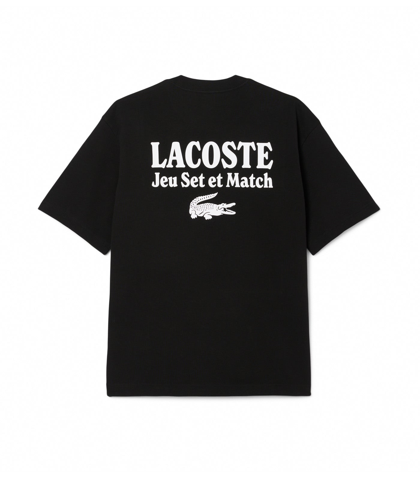 Lacoste Loose Fit Heavy Jersey Printed T-Shirt Black