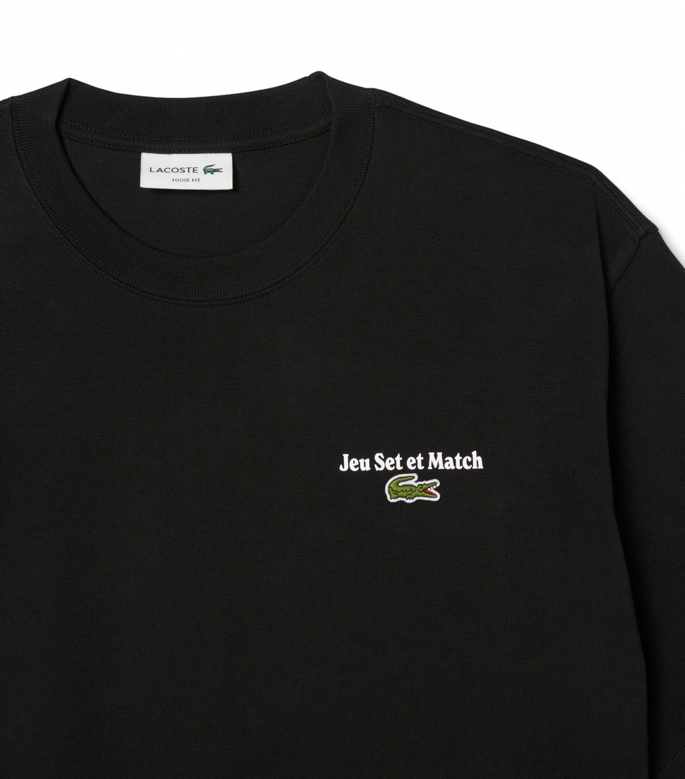 Lacoste Loose Fit Heavy Jersey Printed T-Shirt Black