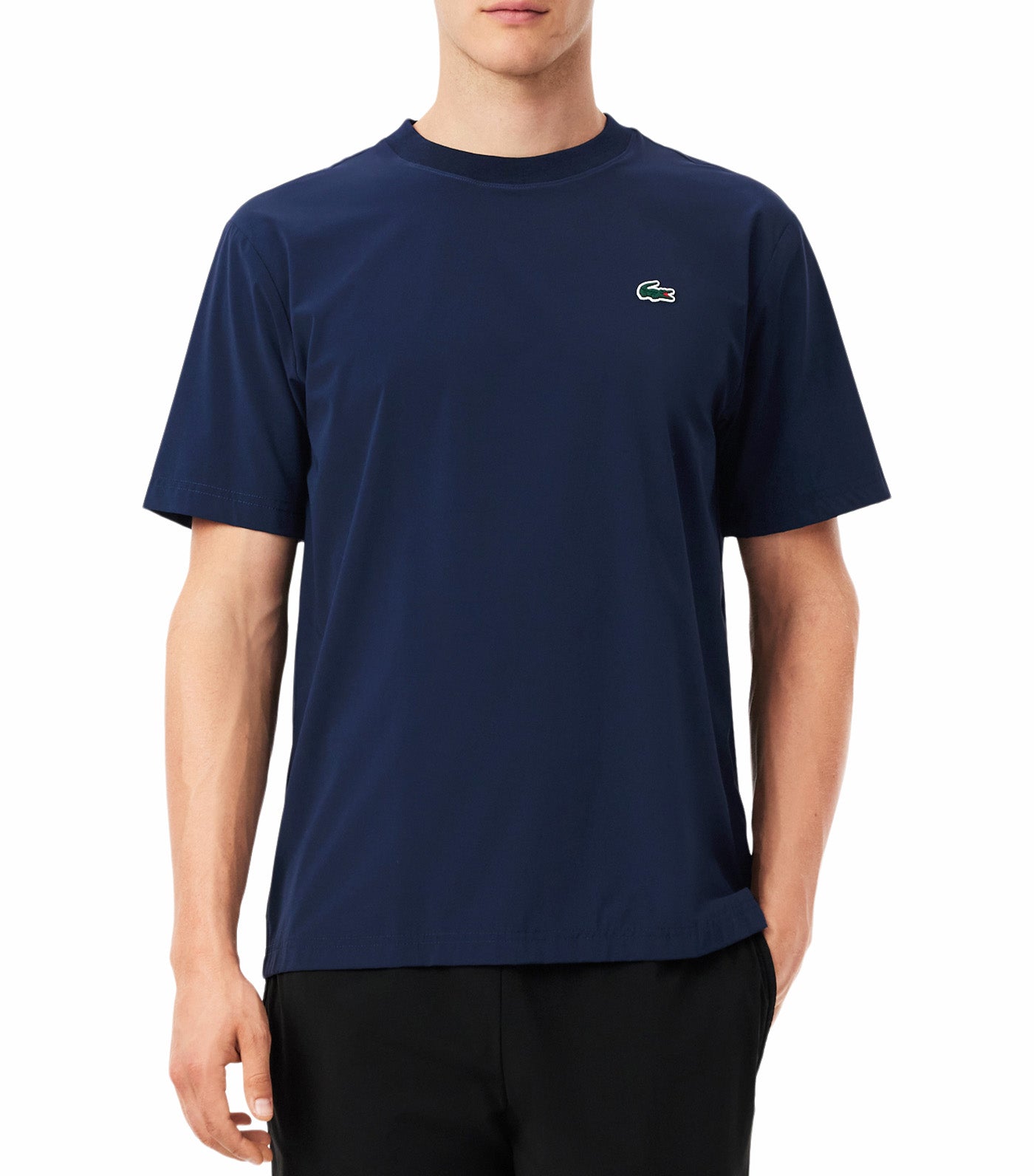 Lacoste Ultra Dry Lightweight Stretch Sport T-Shirt Navy Blue