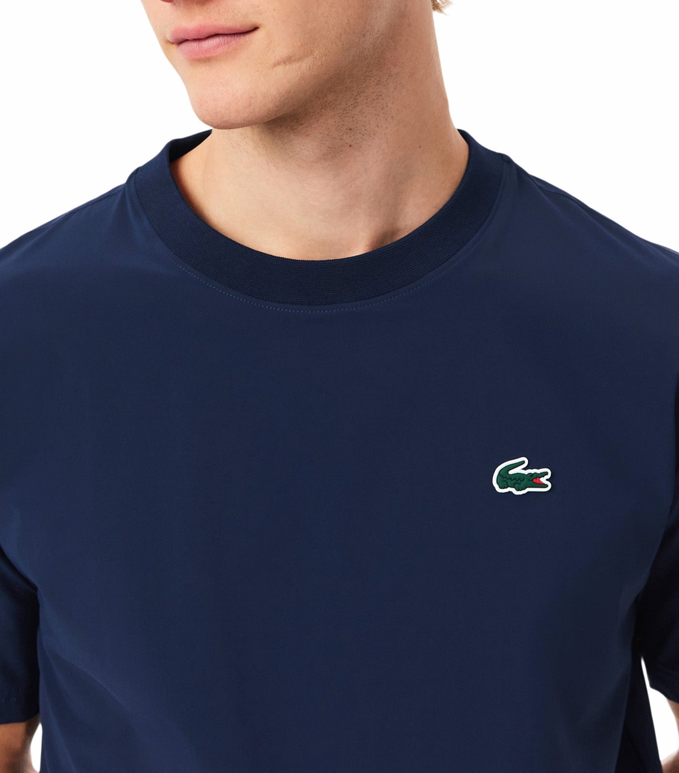 Lacoste Ultra Dry Lightweight Stretch Sport T-Shirt Navy Blue