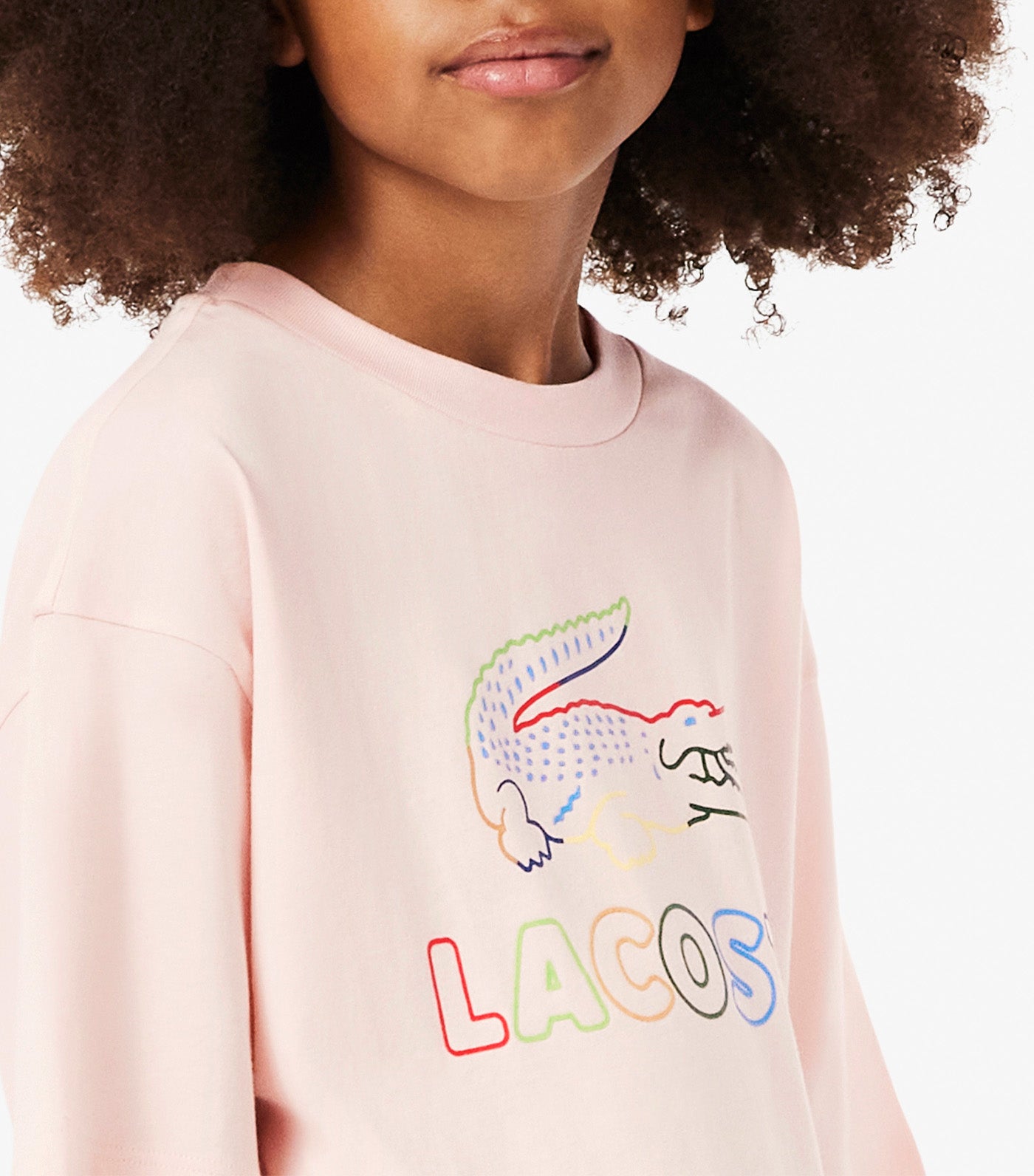 Girls' Oversized Print Cotton T-Shirt  Ady