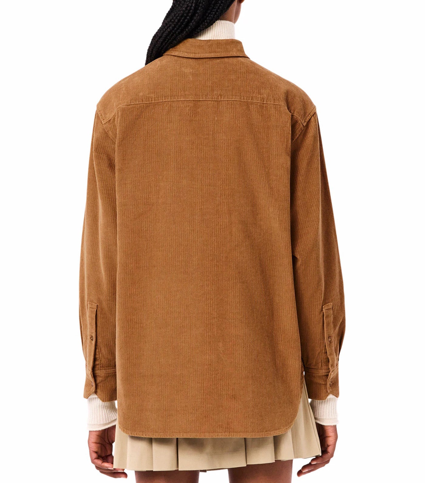 Lacoste Oversized Corduroy Overshirt Date Brown