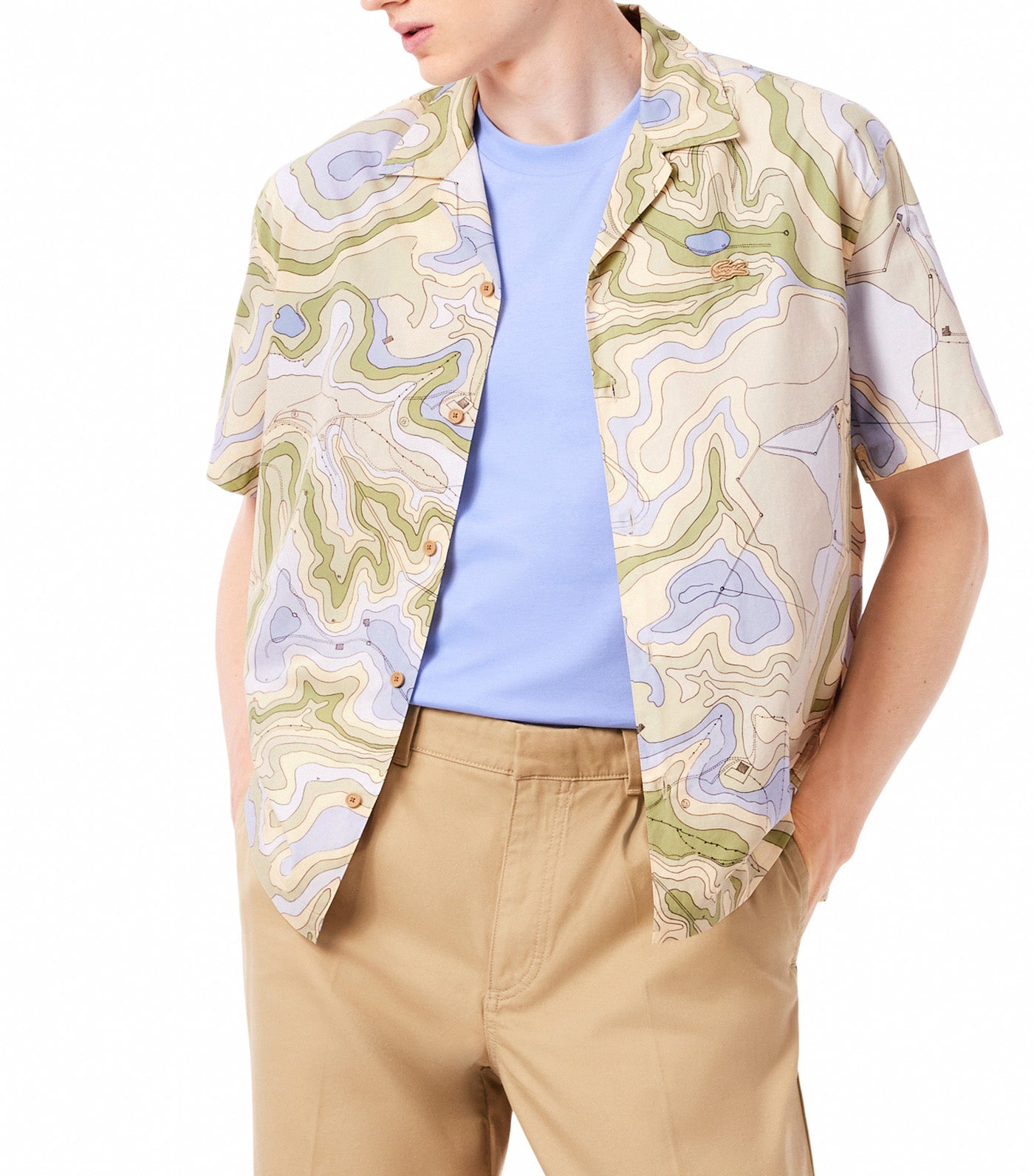 Lacoste Relaxed Fit Short Sleeved Shirt Viennese/Delphinium