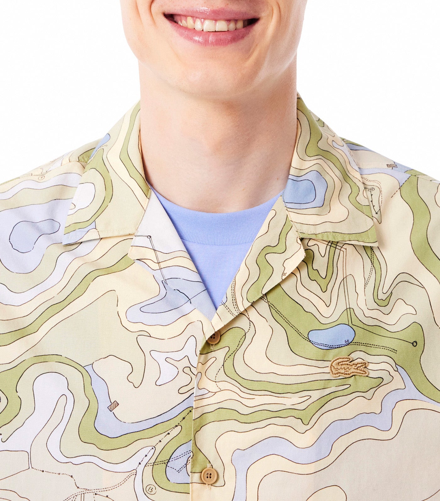 Lacoste Relaxed Fit Short Sleeved Shirt Viennese/Delphinium