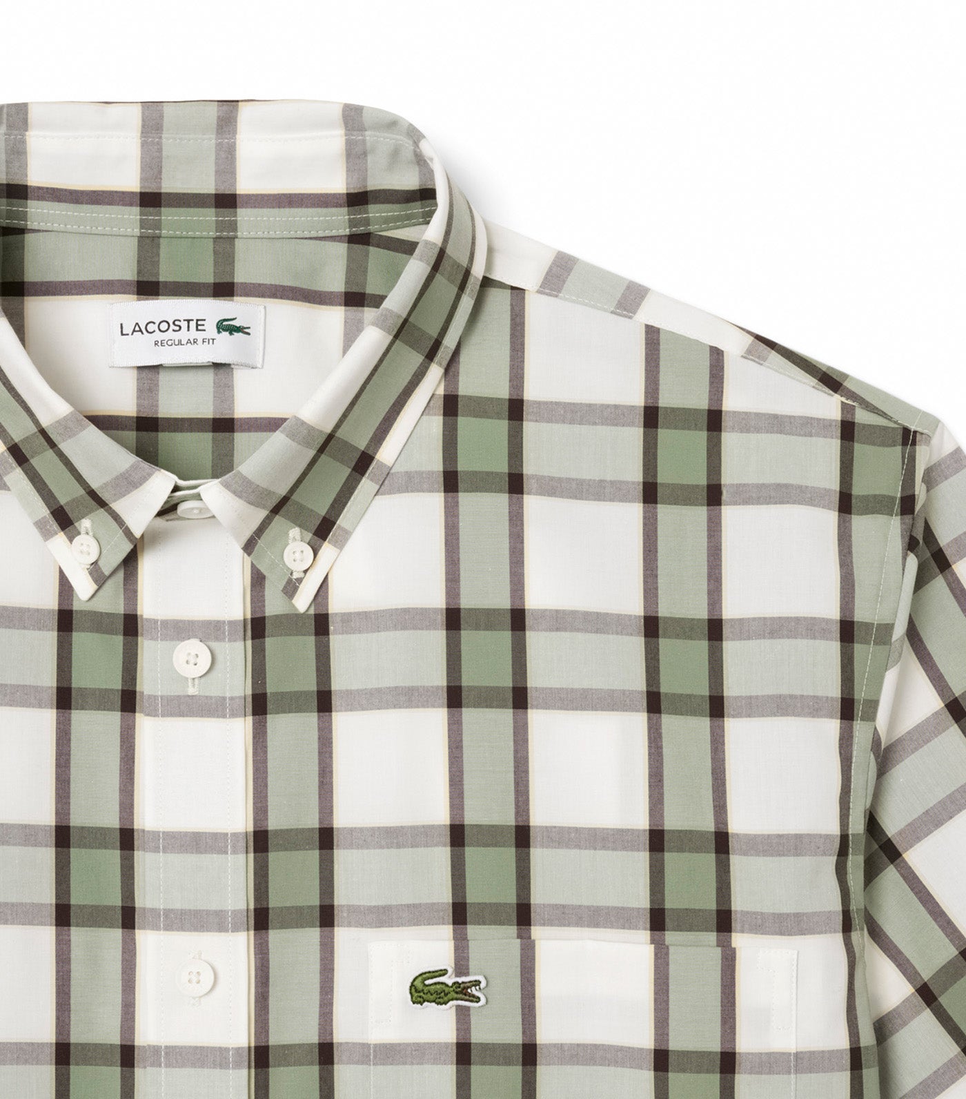 Lacoste Regular Fit Short Sleeved Shirt Flour/Sesame/Thyme