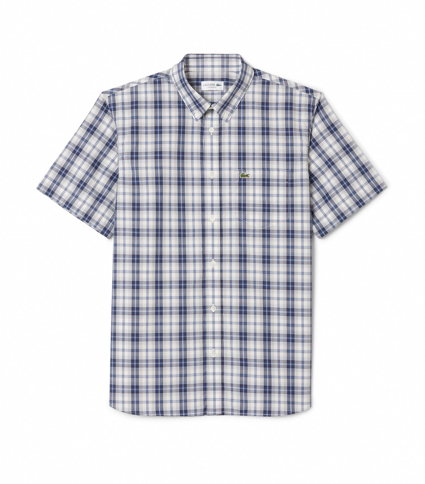 Lacoste Regular Fit Short Sleeved Shirt Flour/France Blue